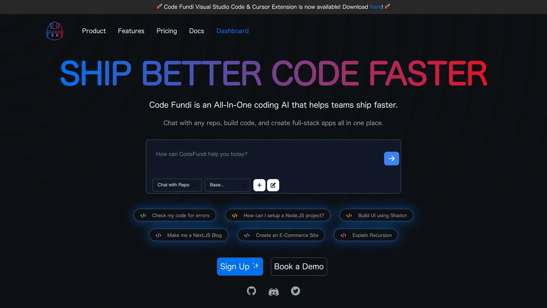 code-fundi homepage