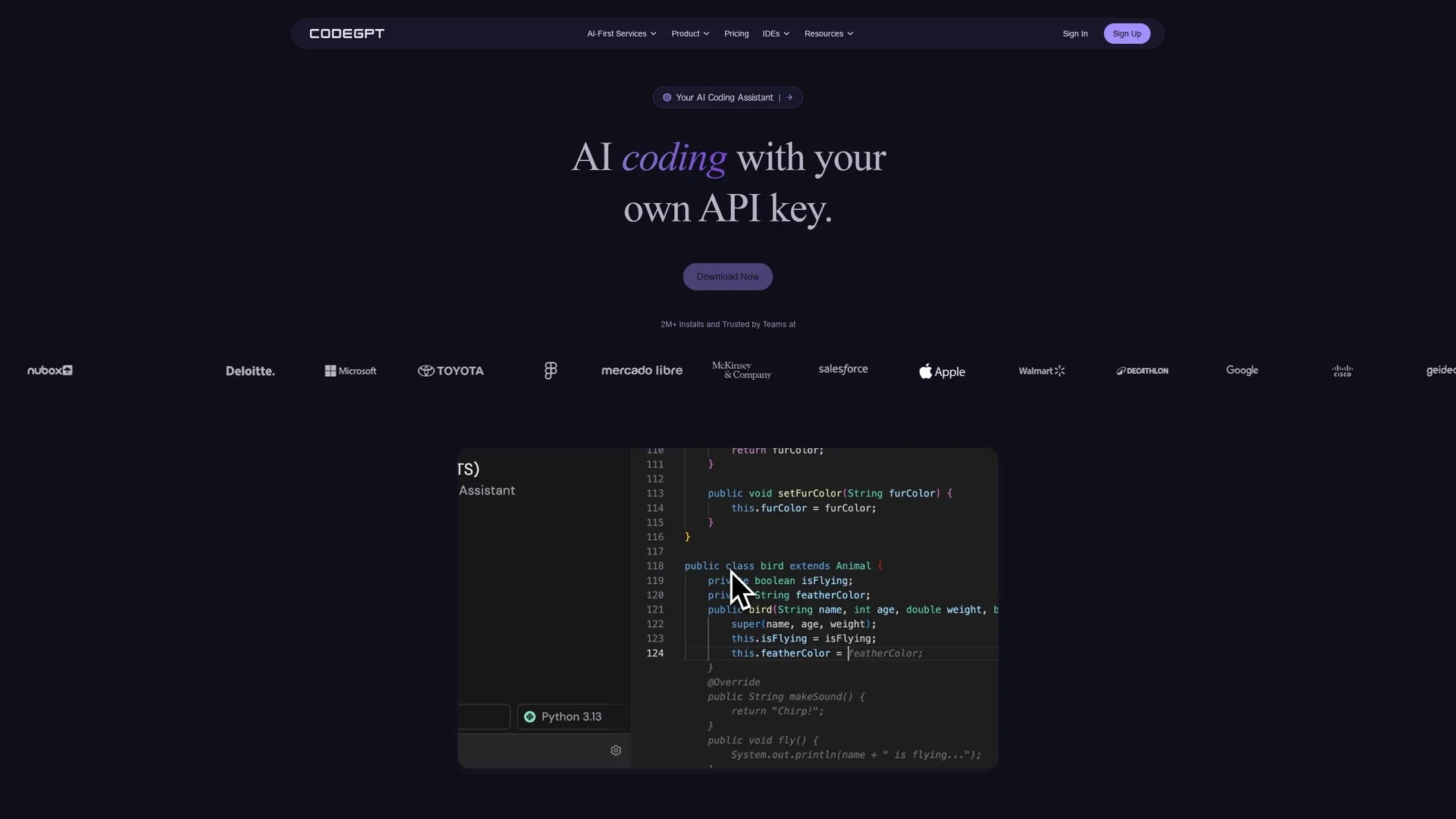 code-gpt homepage