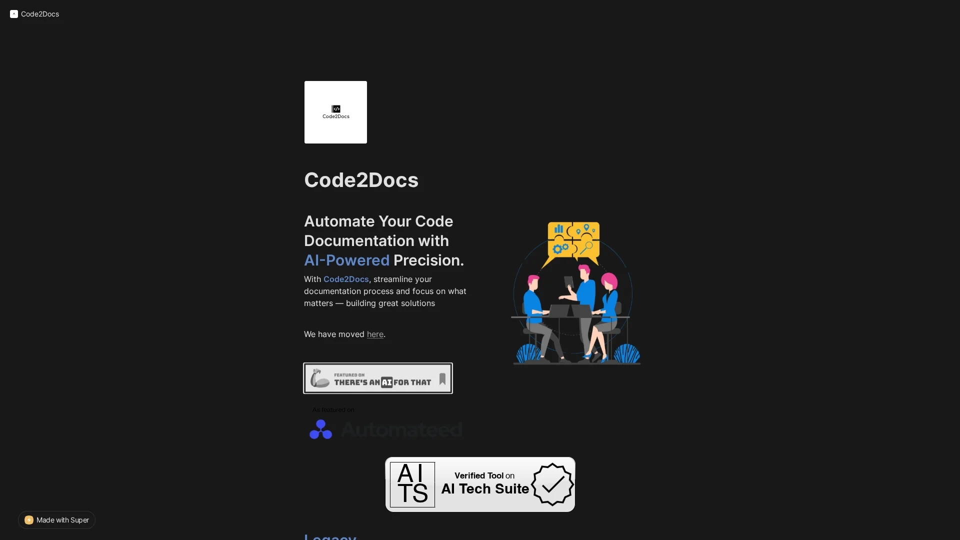 code2docs homepage