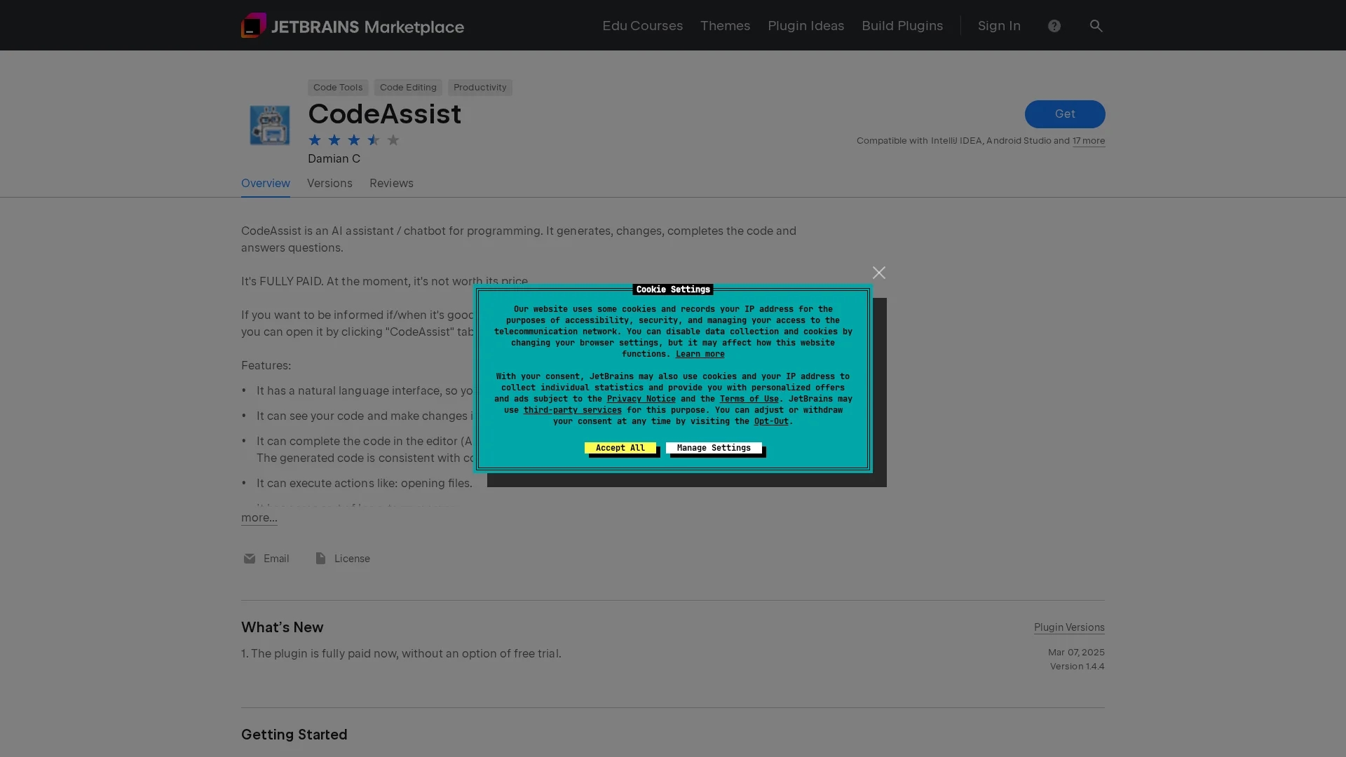 codeassist homepage