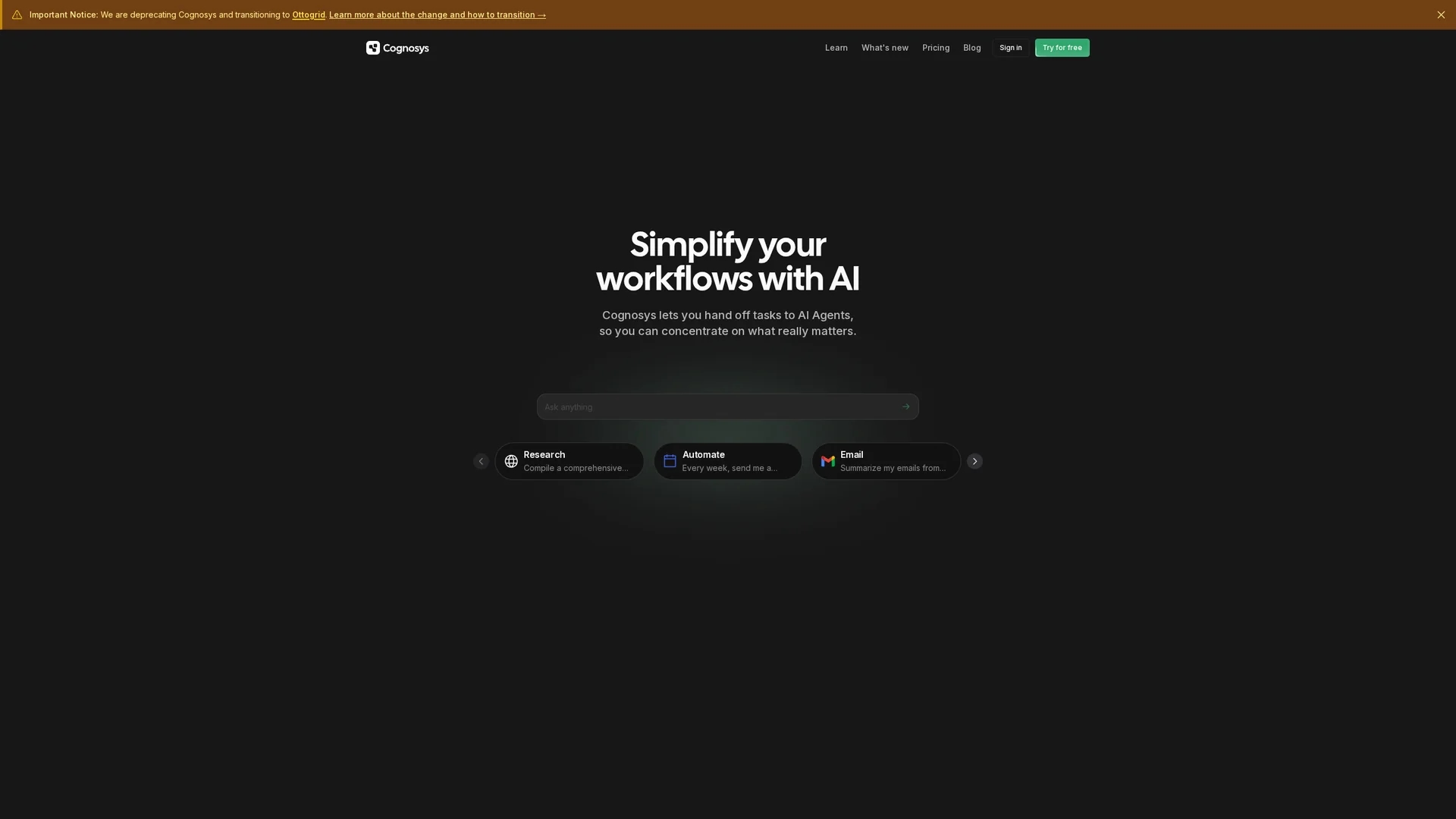 cognosys homepage