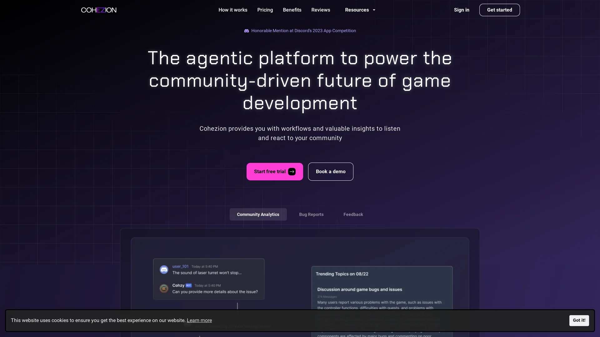 cohezion-ai homepage