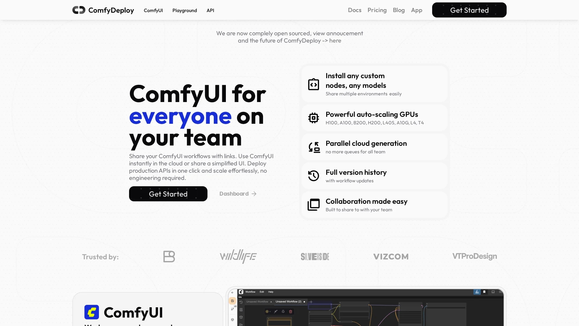comfy-deploy homepage