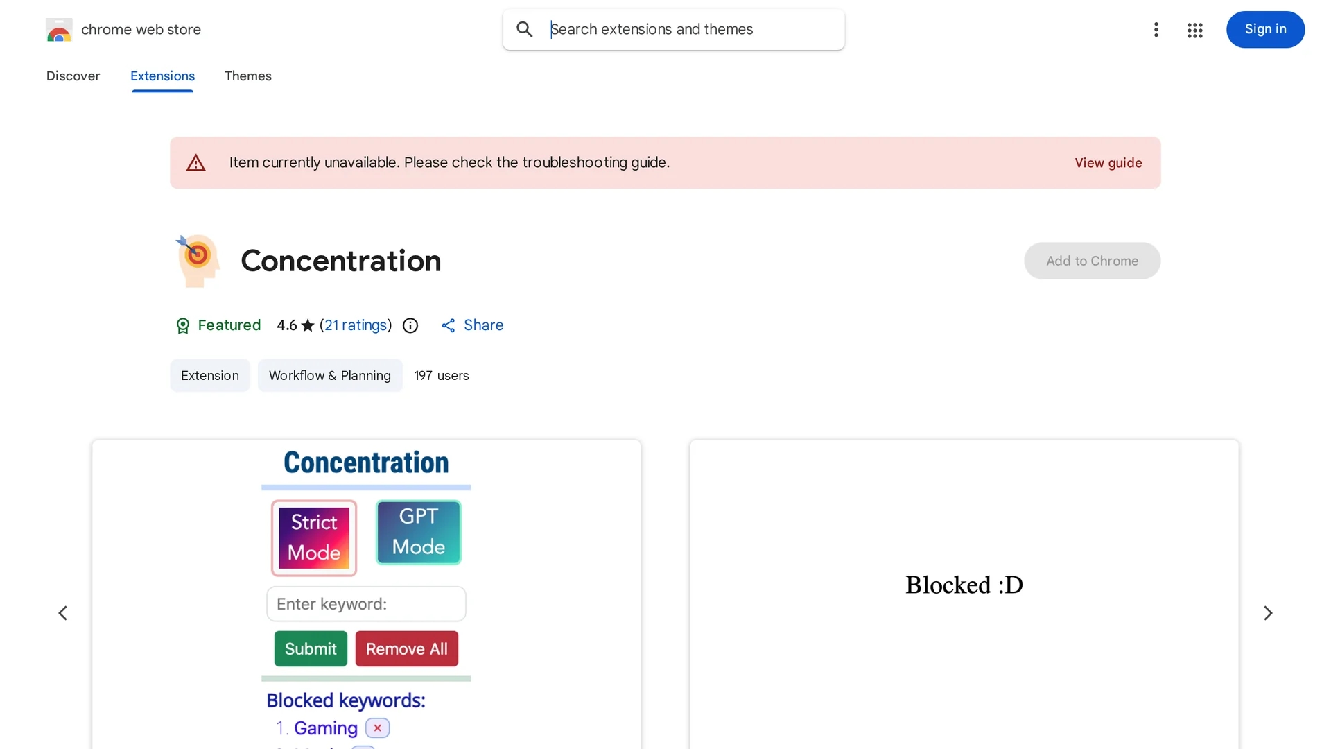 concentration homepage