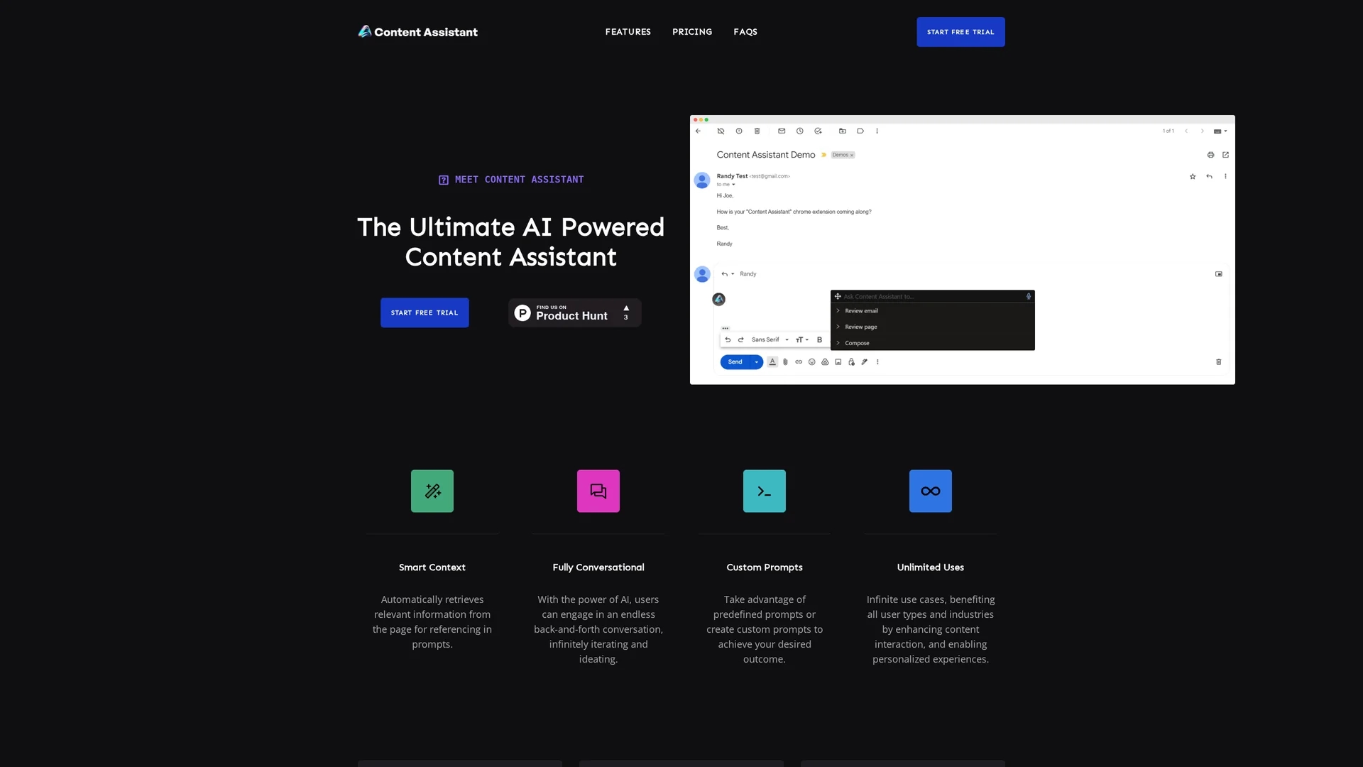 content-assistant homepage