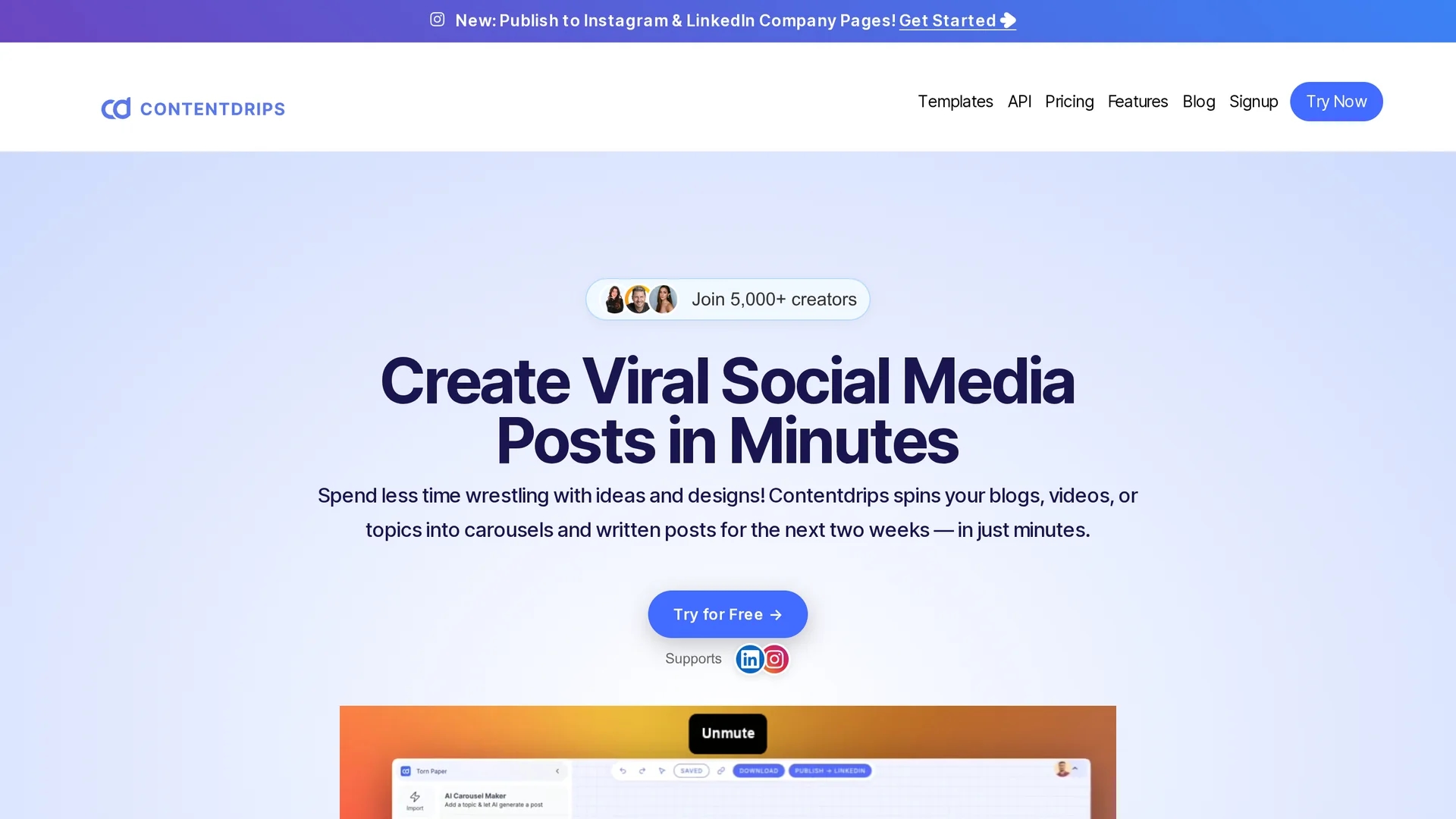 contentdrips homepage