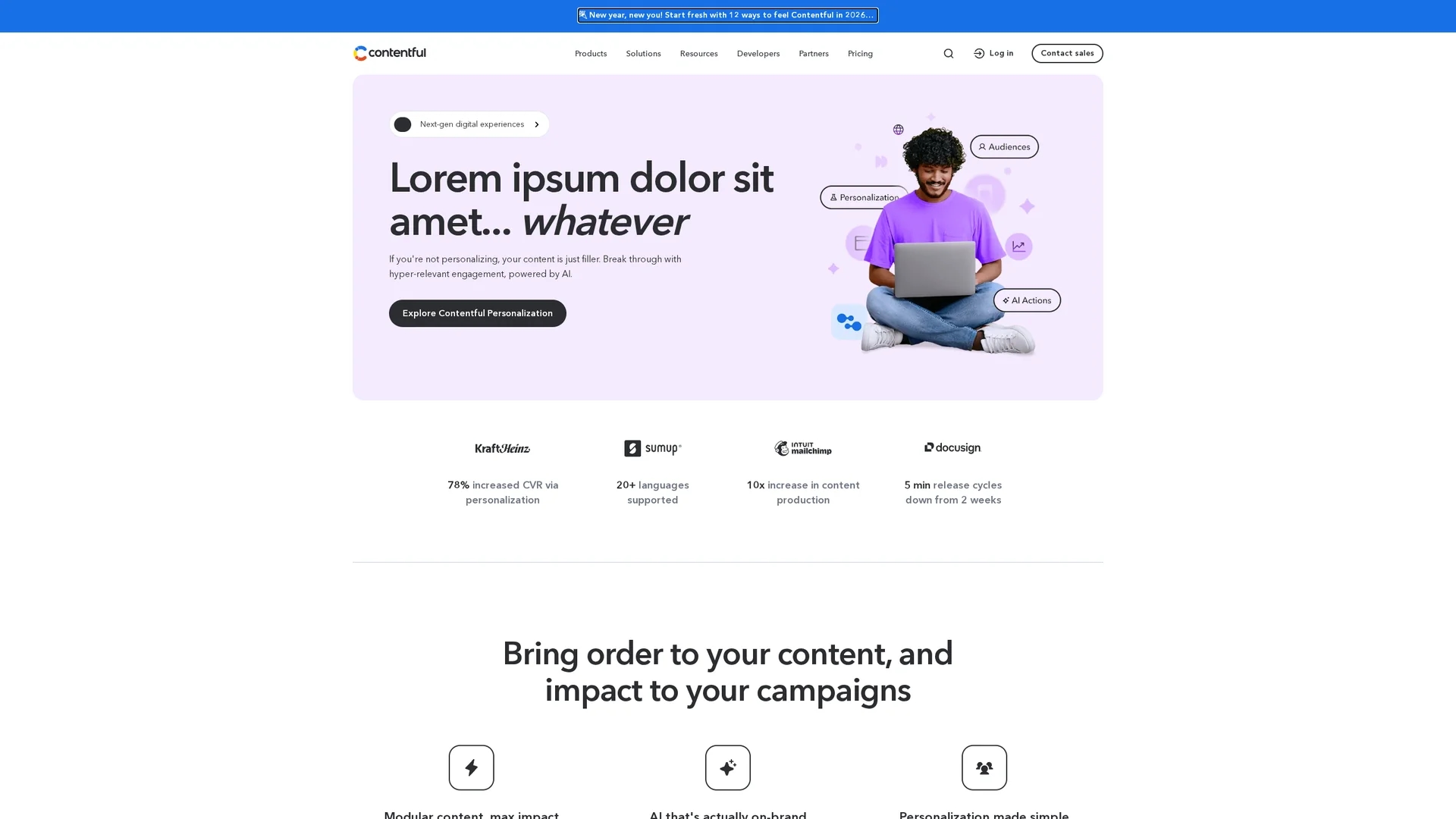 contentful homepage