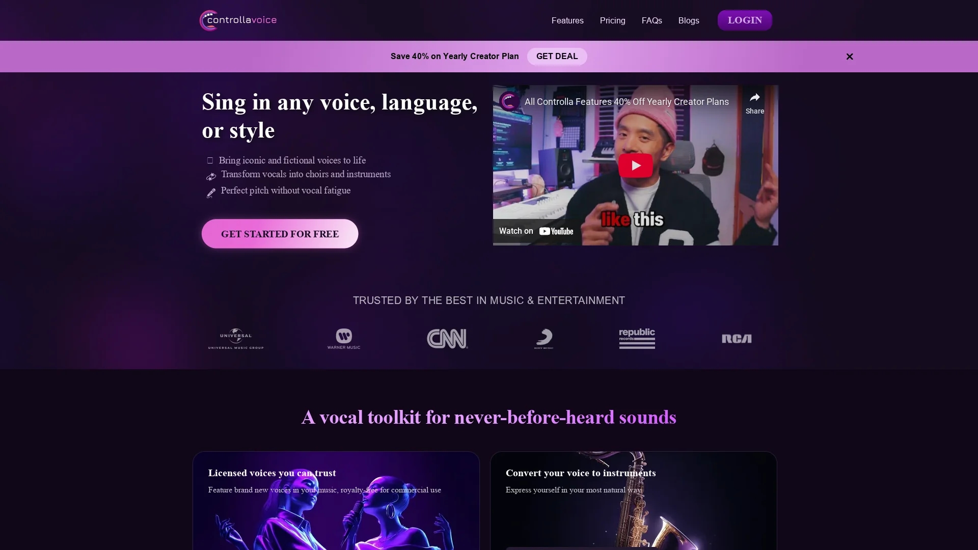 controlla-voice homepage