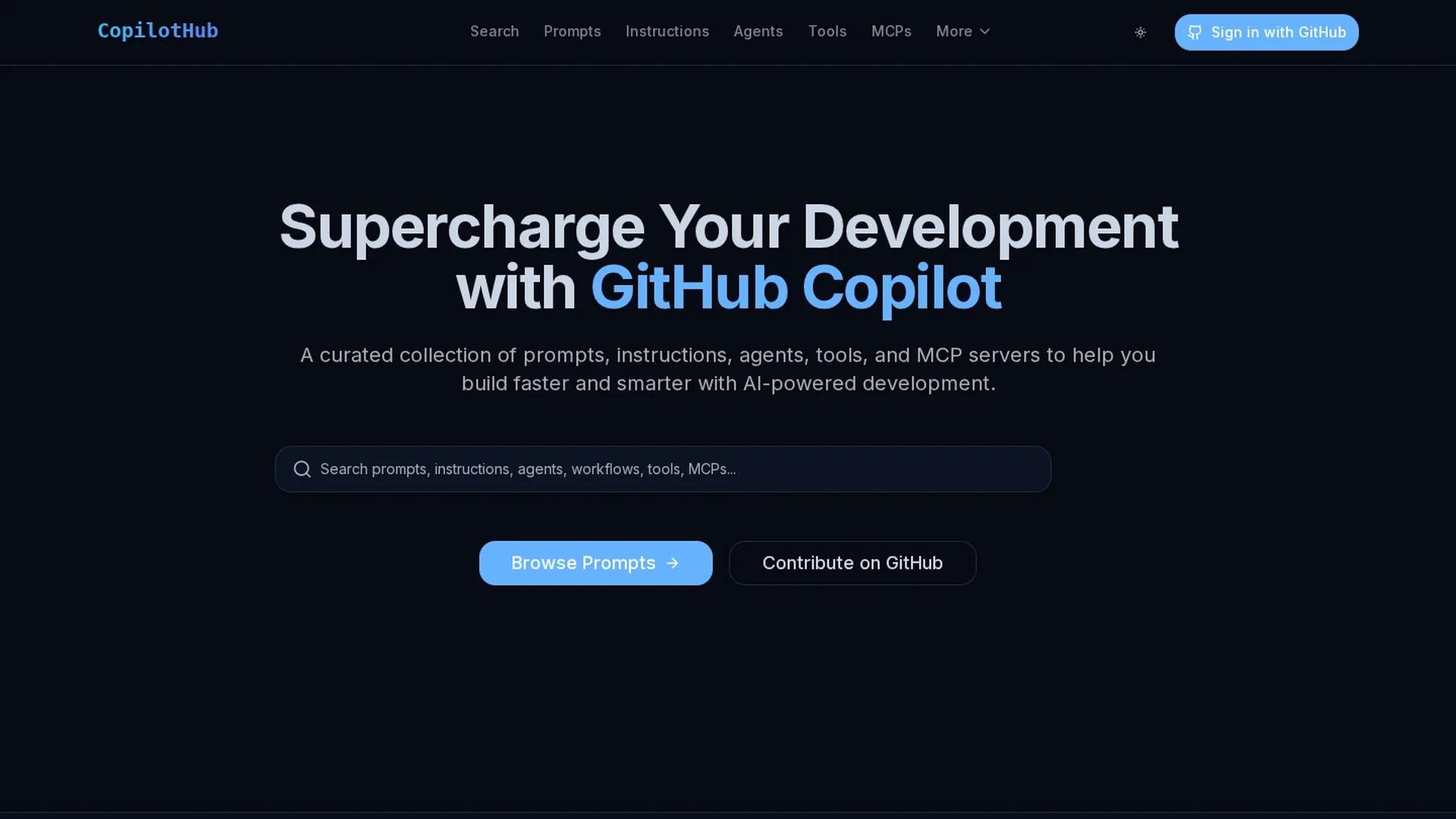 copilothub homepage