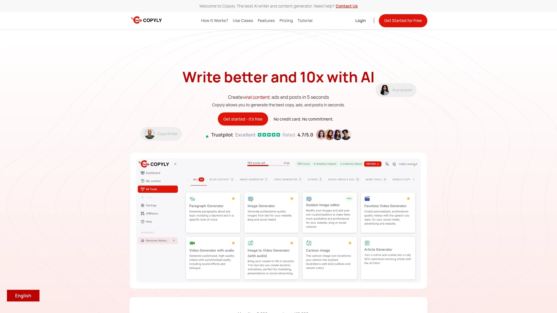 copyly homepage