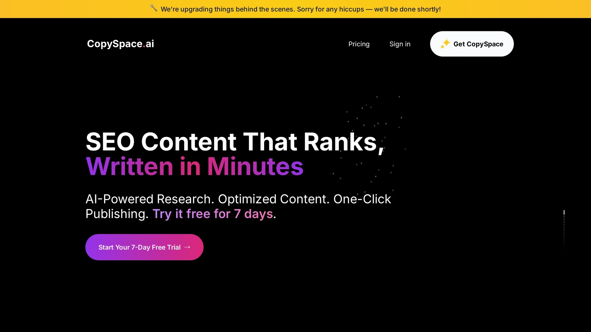 copyspace-ai homepage