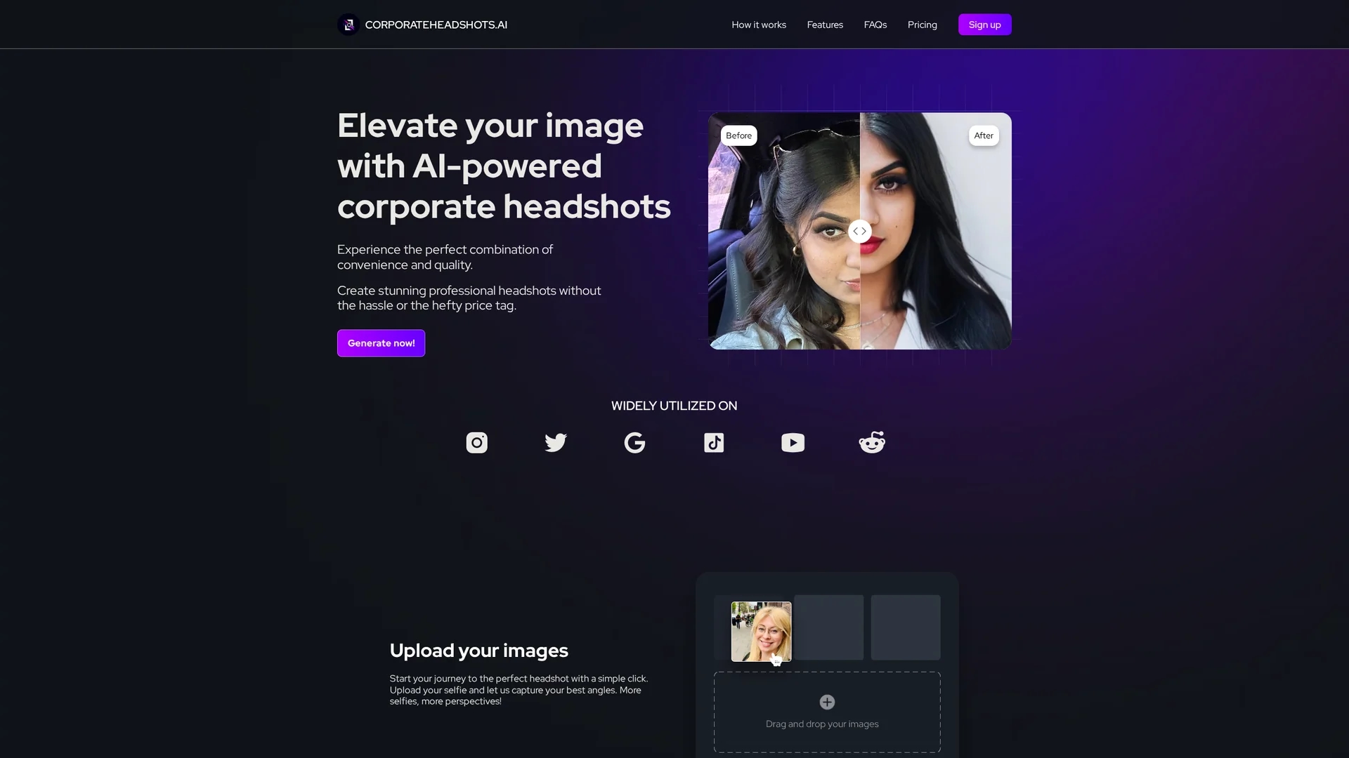 corporate-headshots-ai homepage