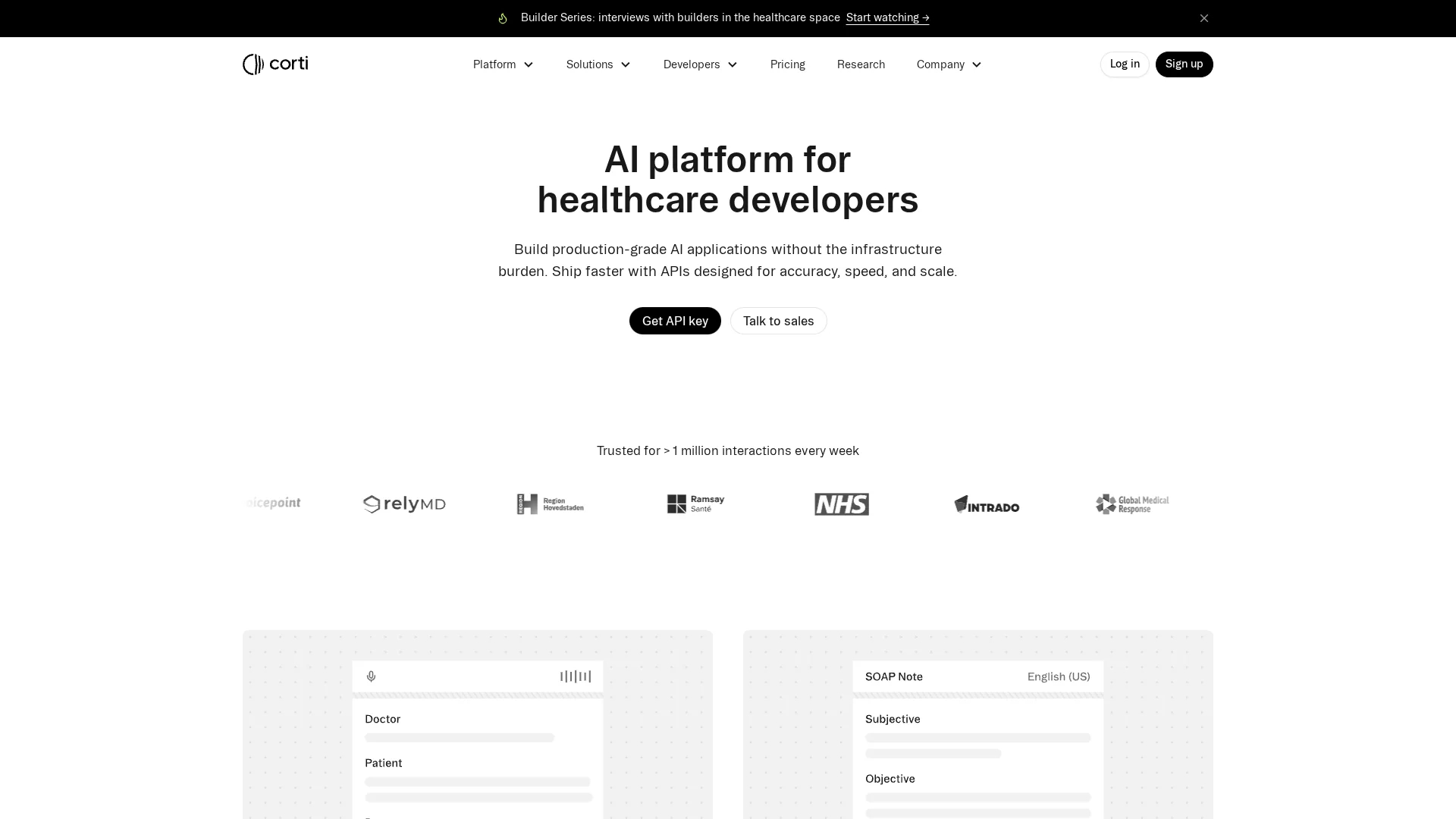 corti-ai homepage