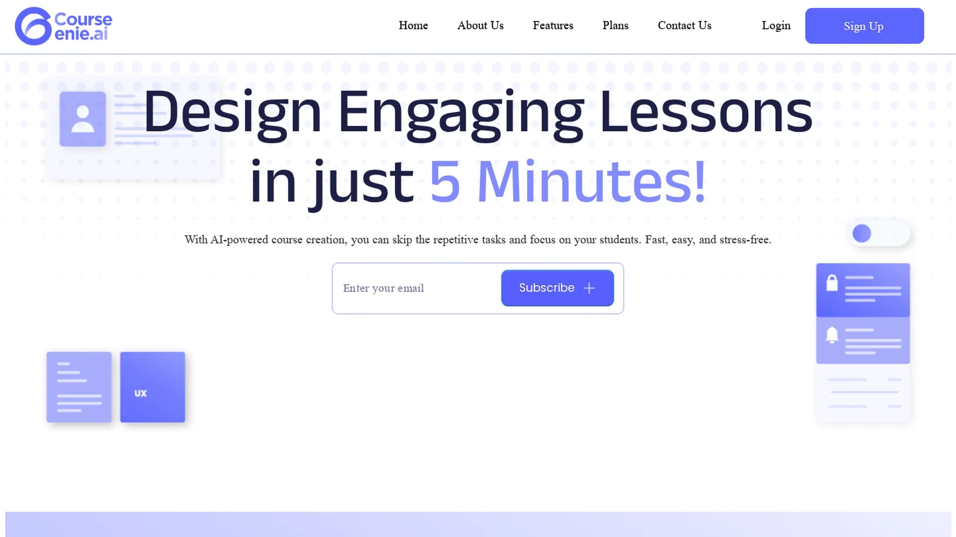 coursegenie homepage