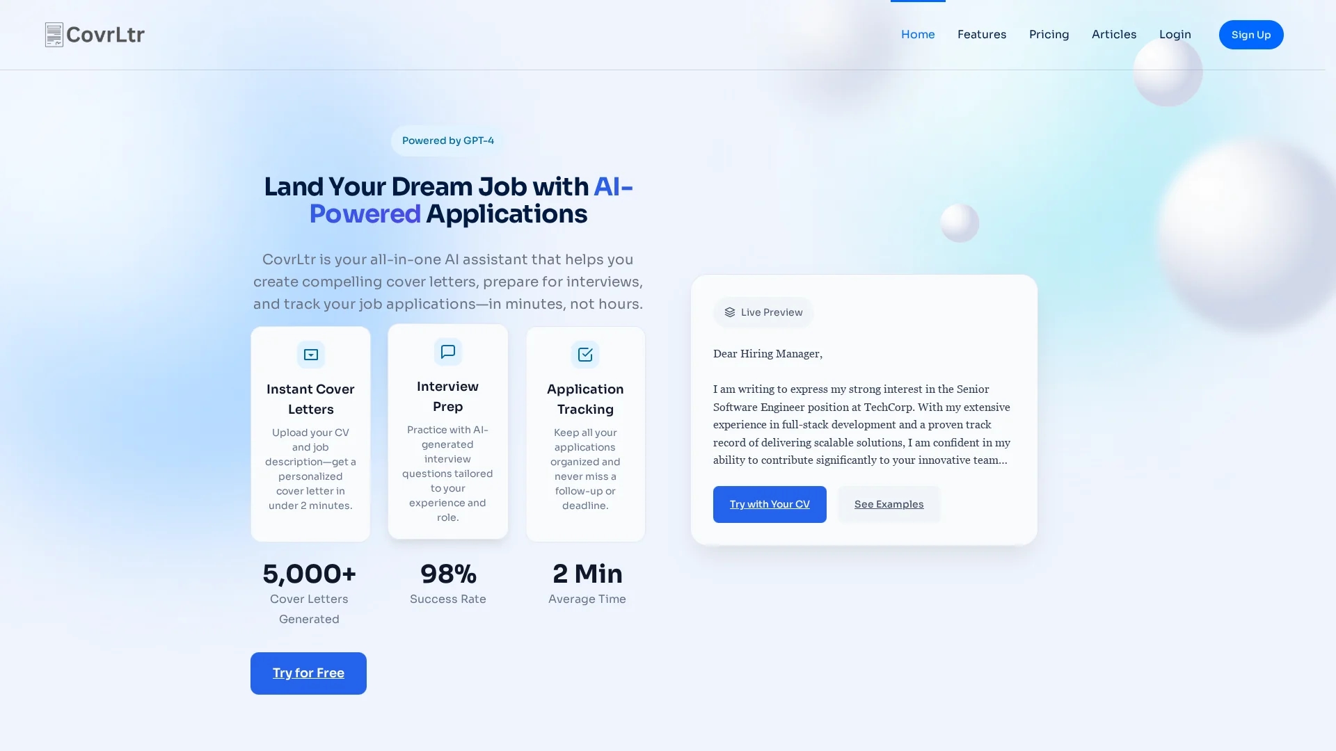 covrltr homepage