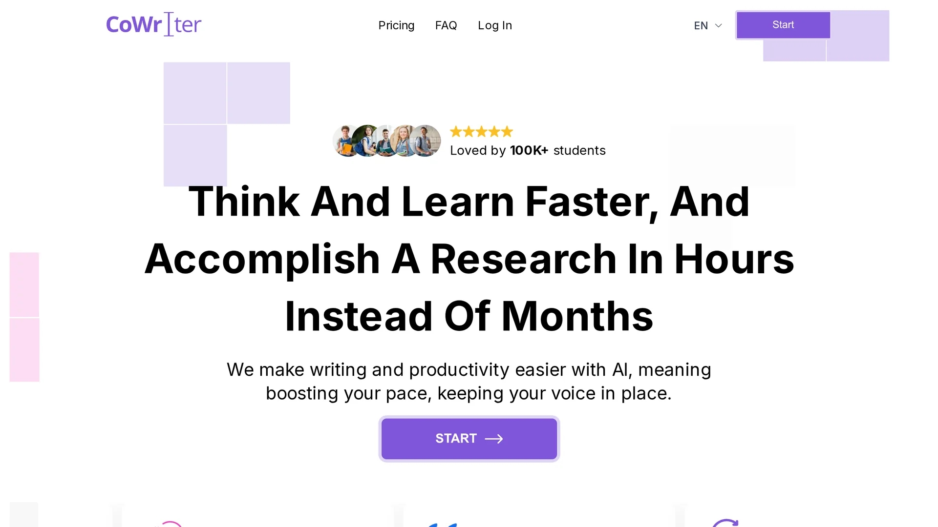 cowriter-ai homepage