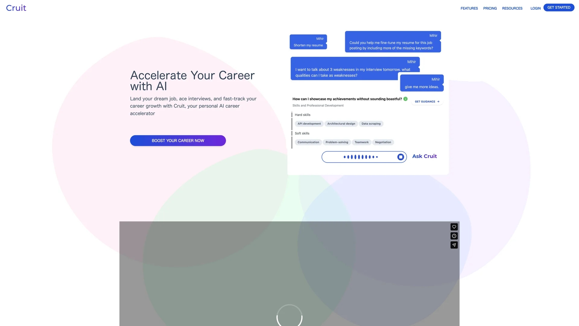 cruit homepage