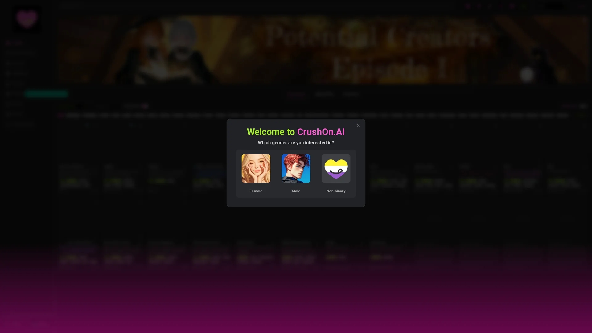 crushon-ai homepage