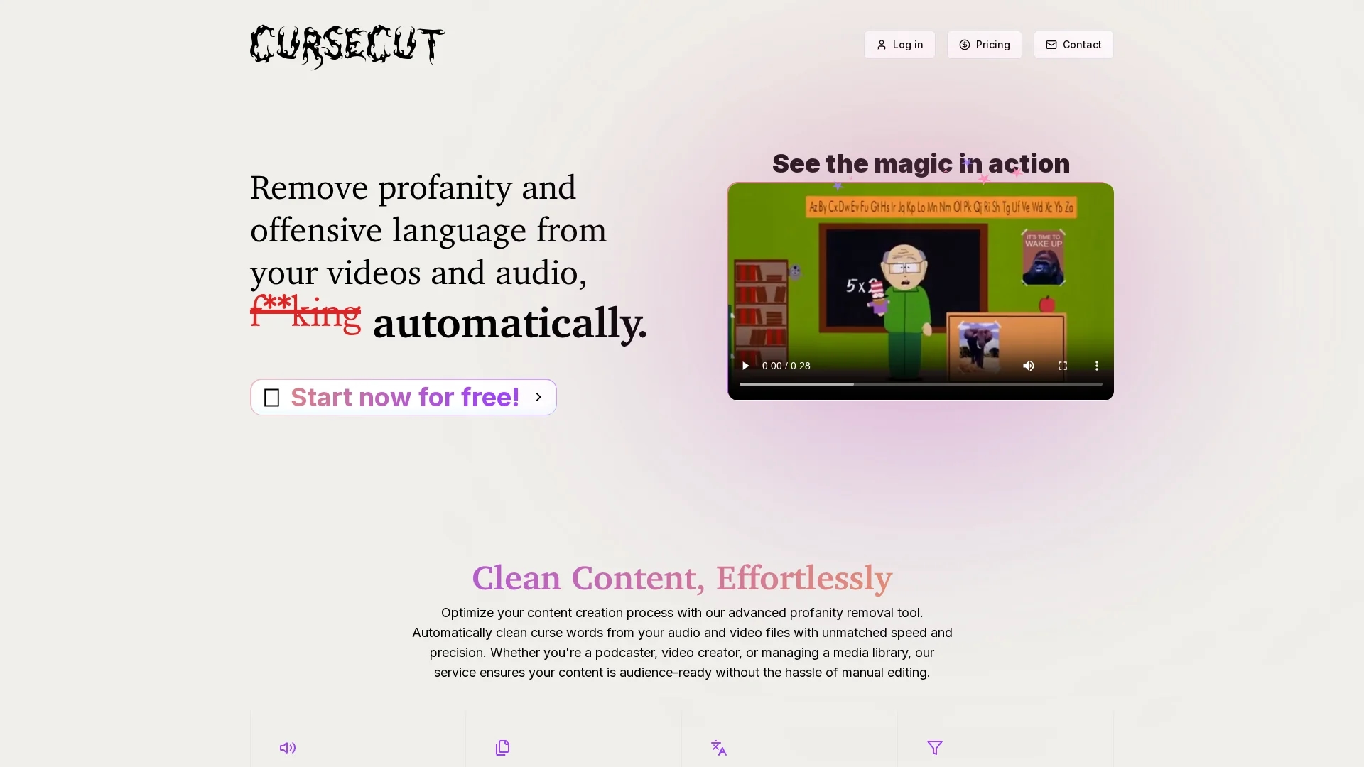 cursecut homepage