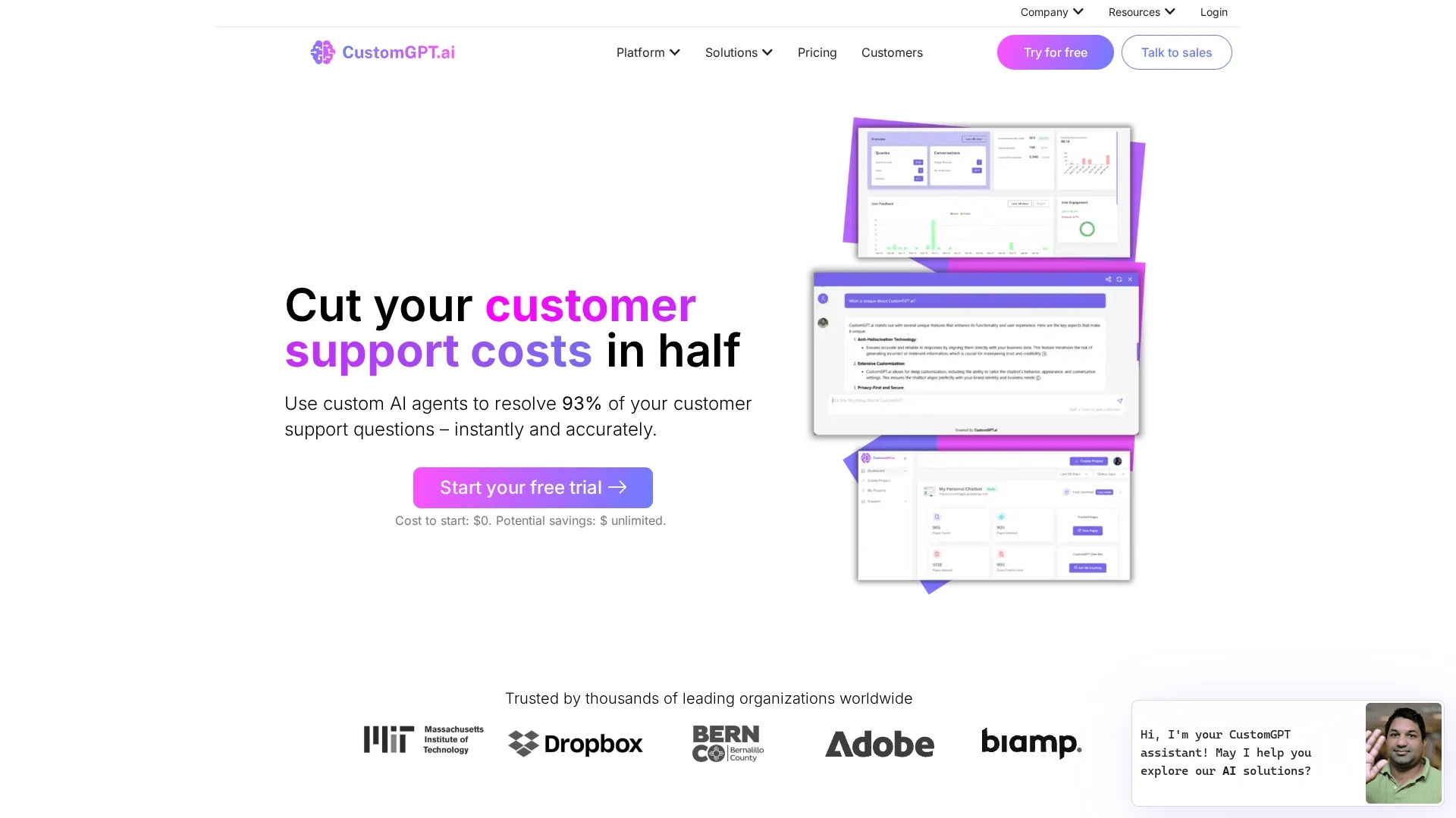 customgpt homepage