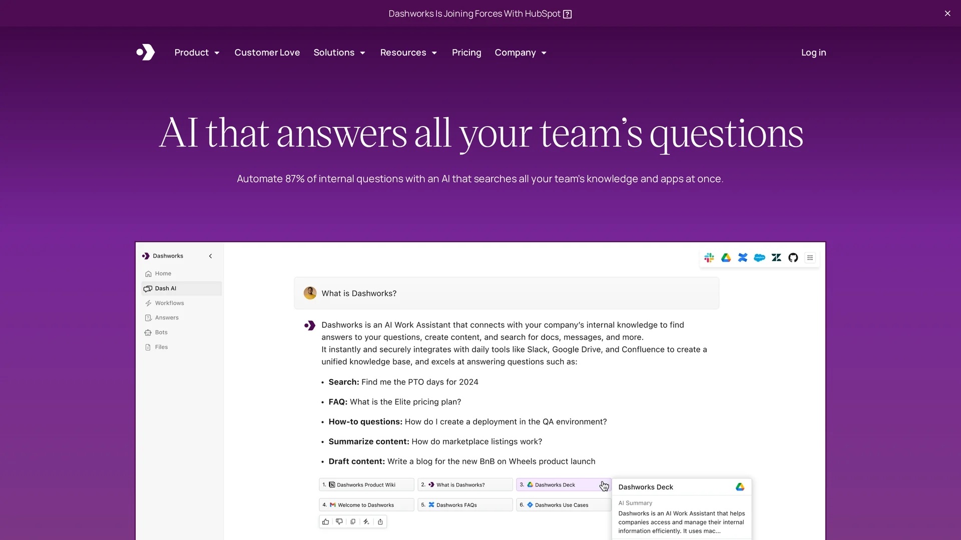 dashworks-ai homepage