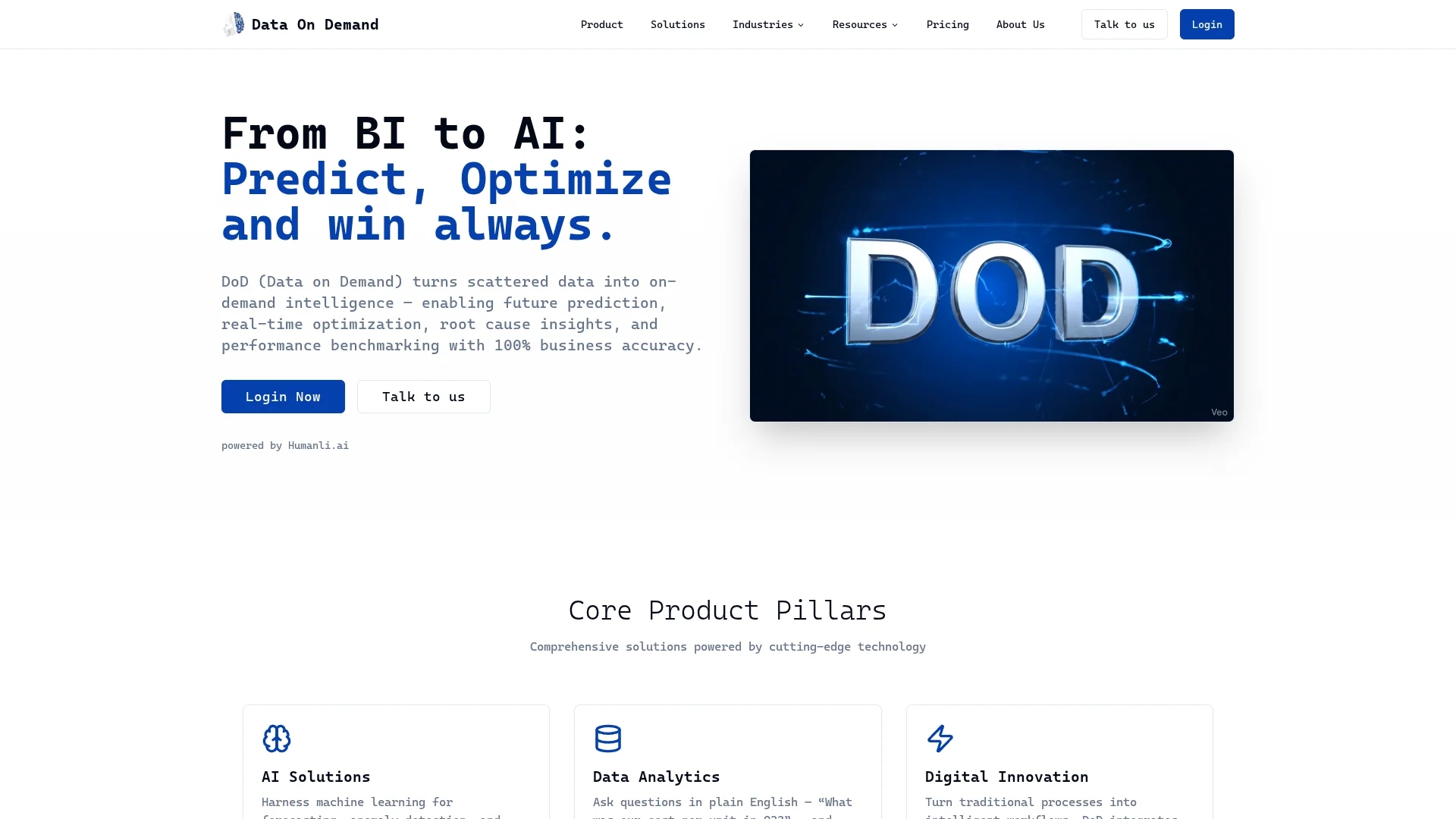 data-on-demand homepage