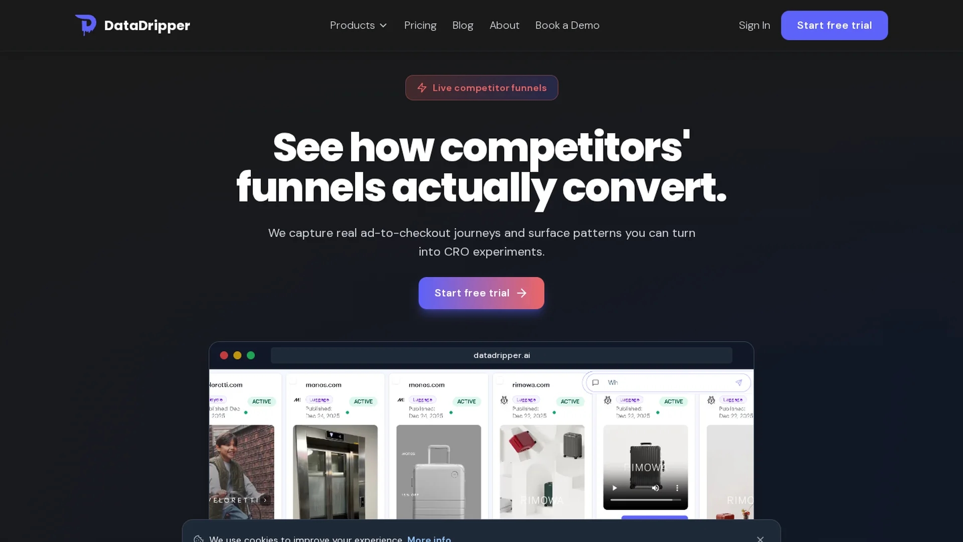 datadripper homepage