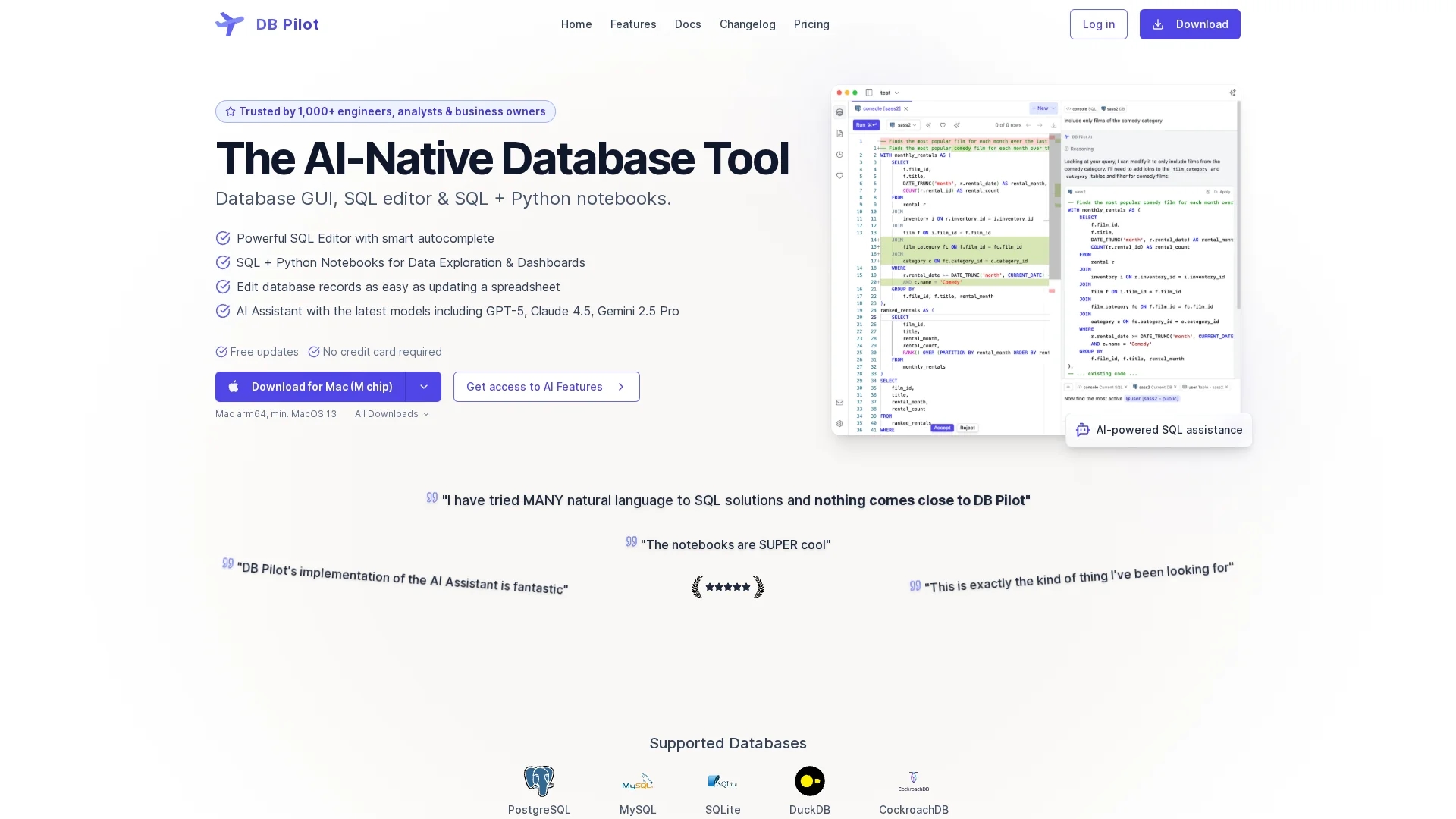 db-pilot homepage