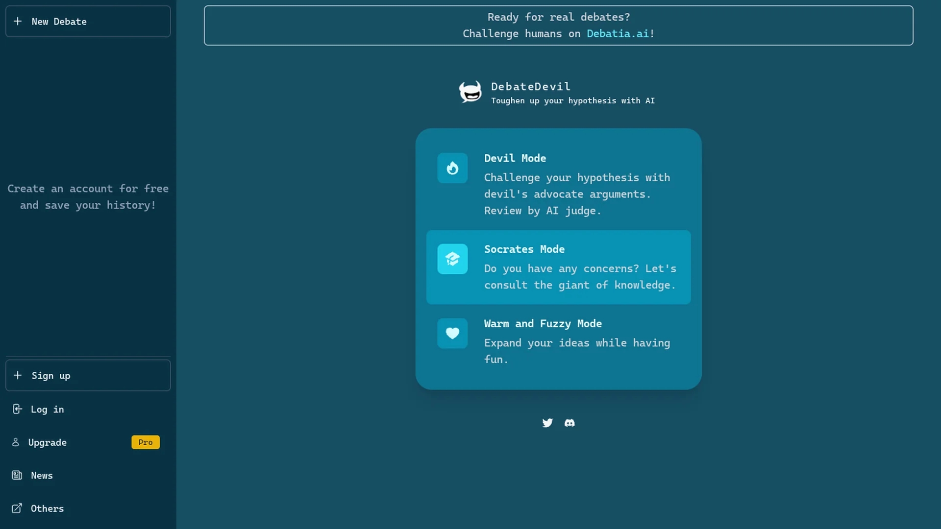 debatedevil homepage