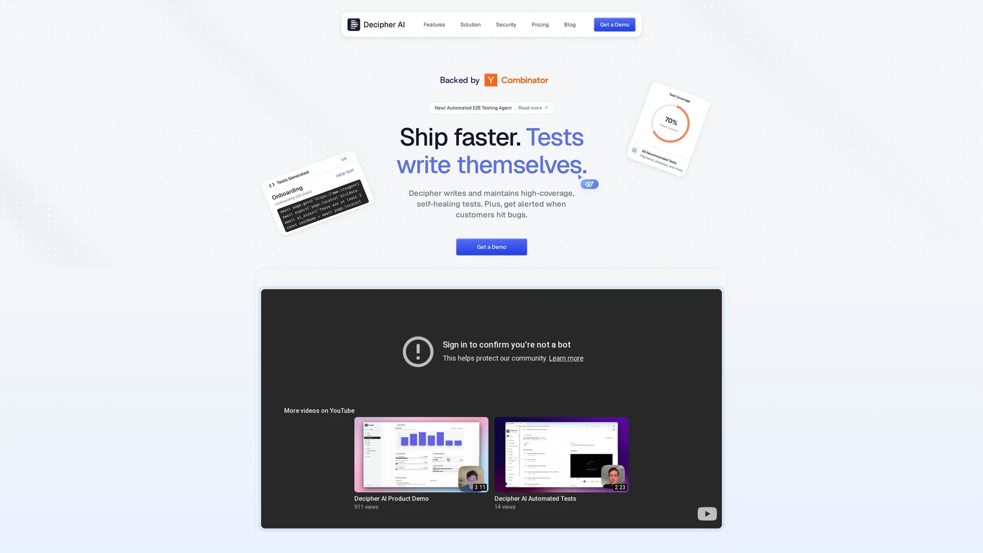 decipher homepage