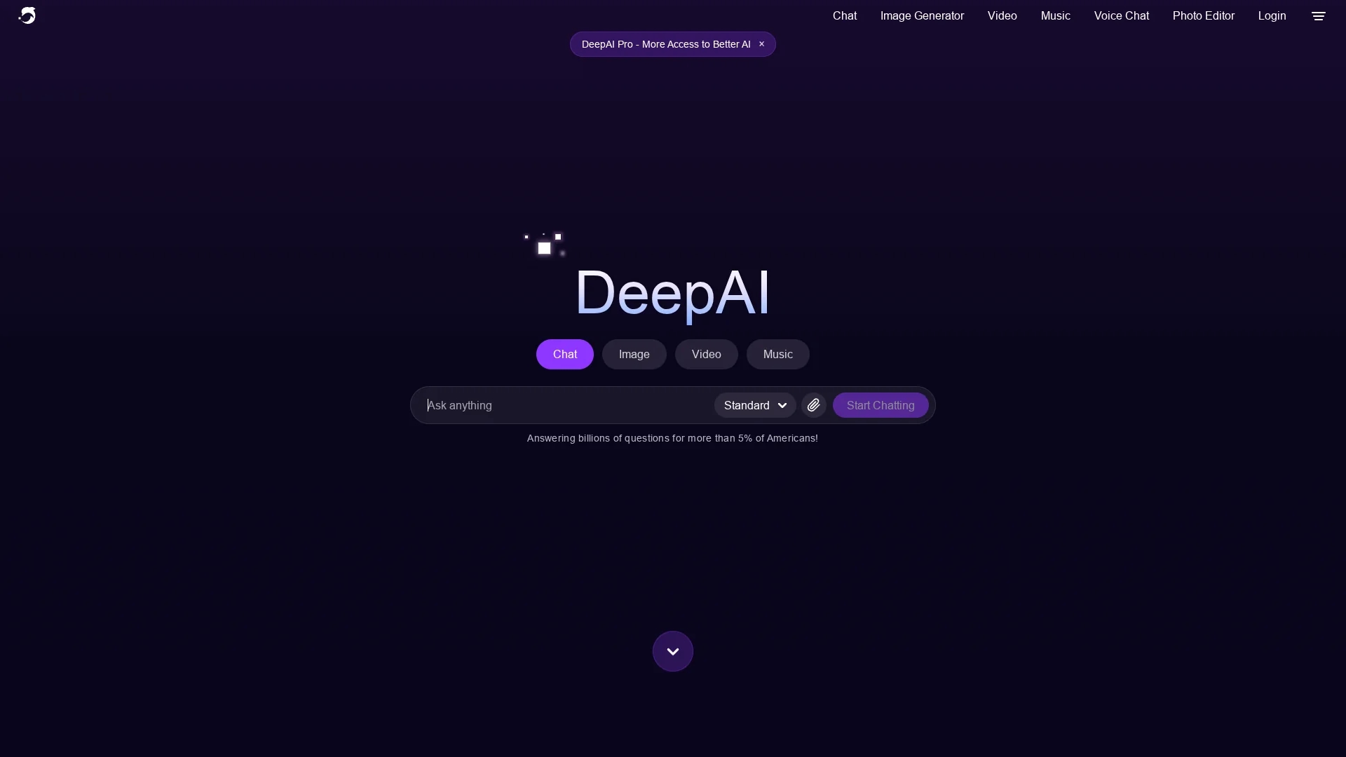 deepai-org homepage