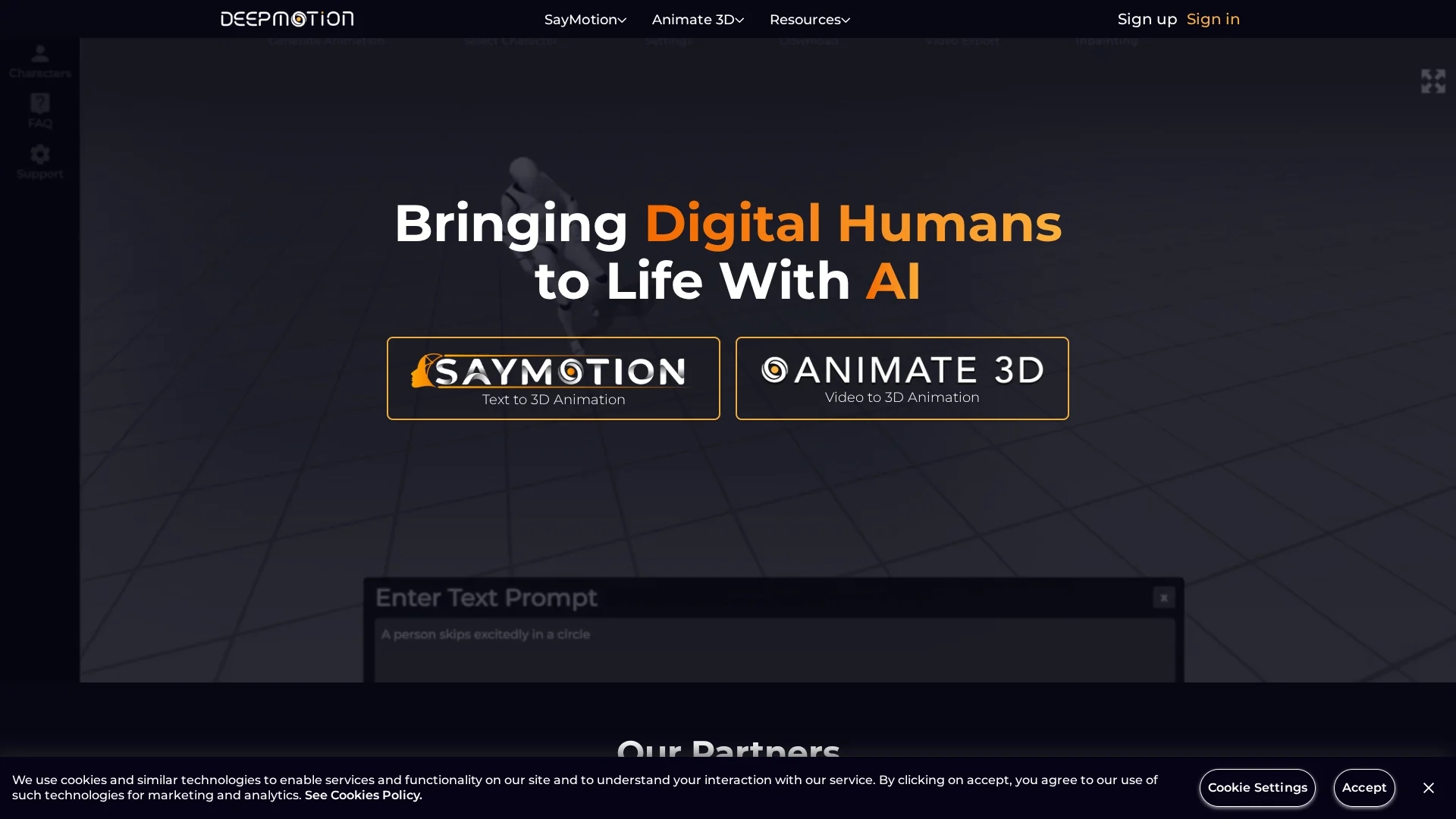 deepmotion homepage