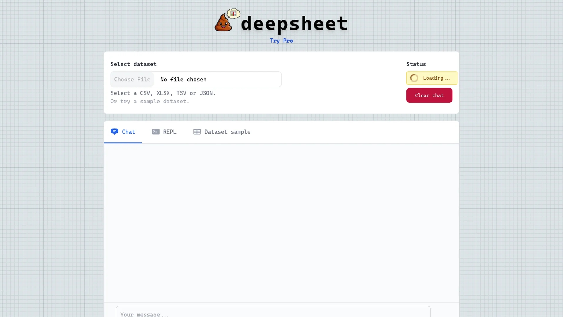 deepsheet homepage