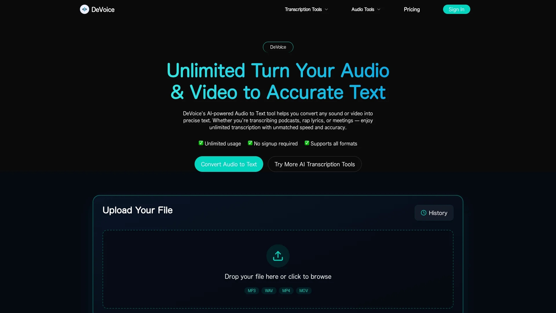 devoice homepage