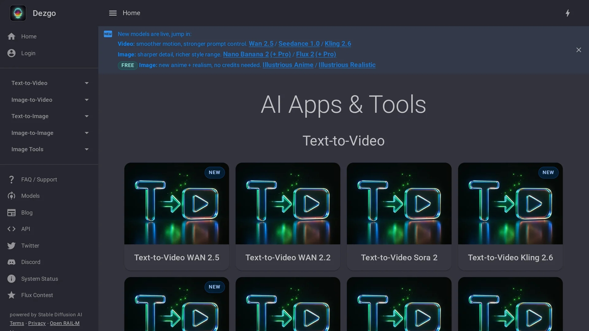 dezgo homepage