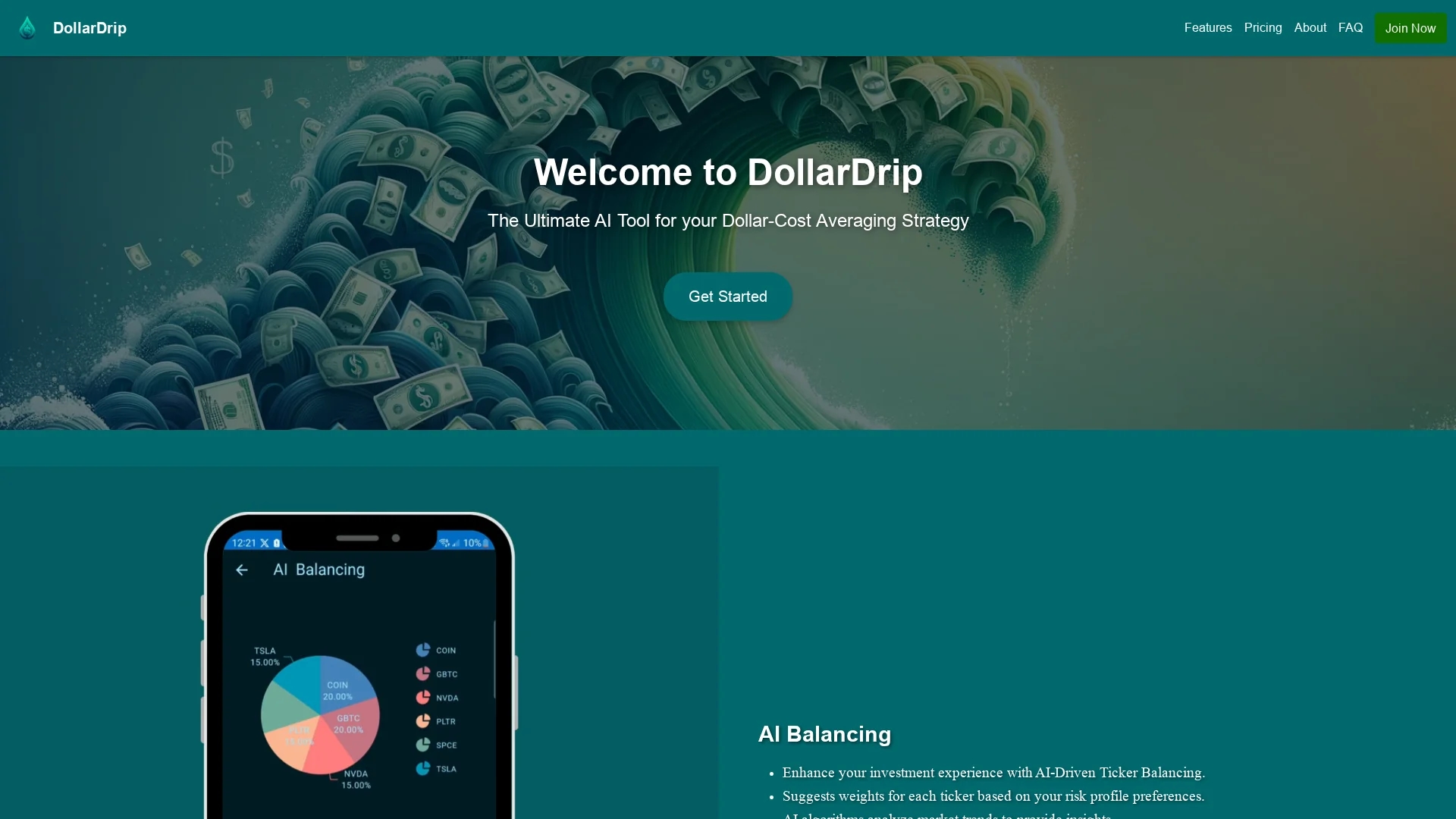 dollardrip-io homepage