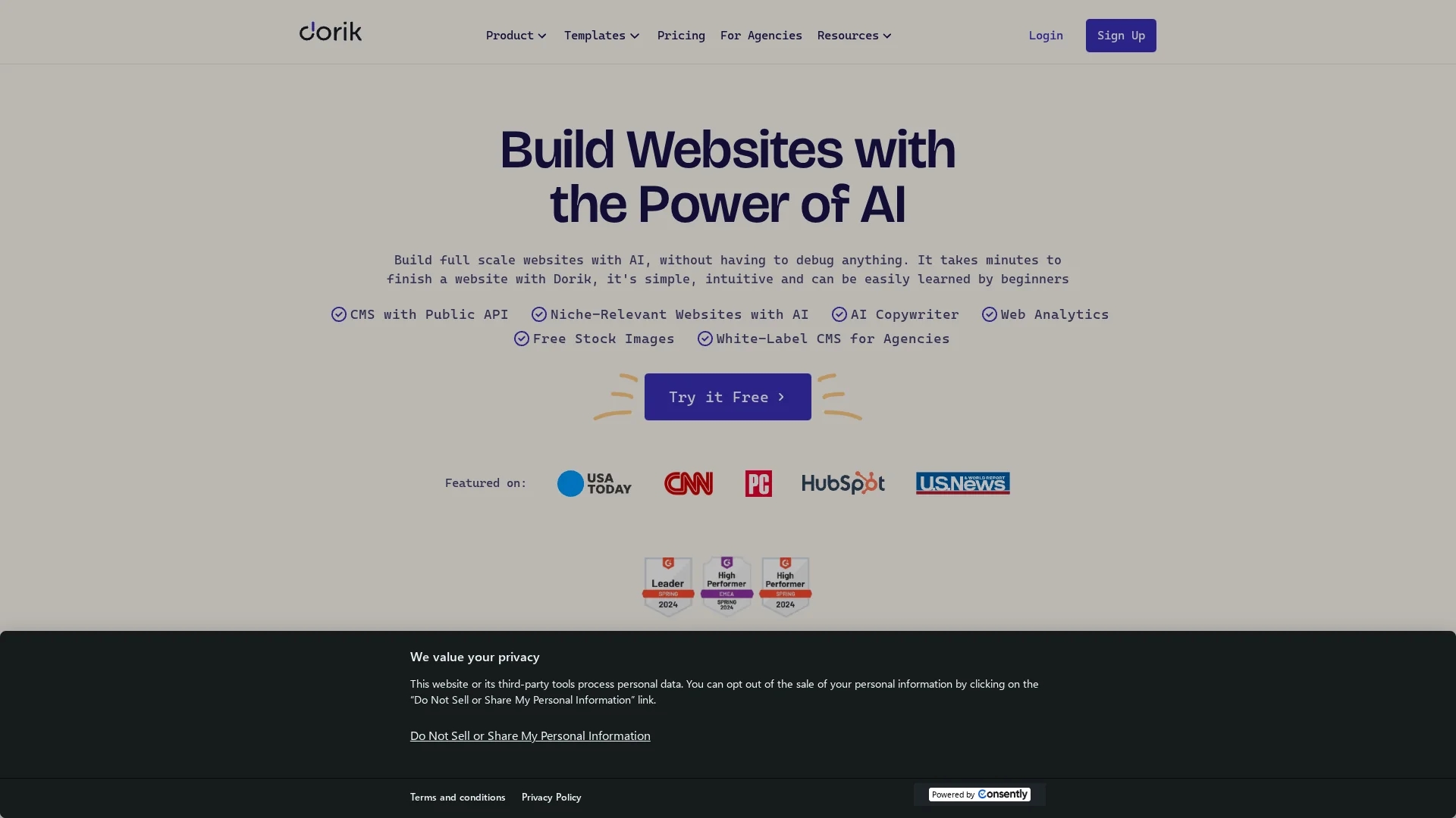 dorik homepage