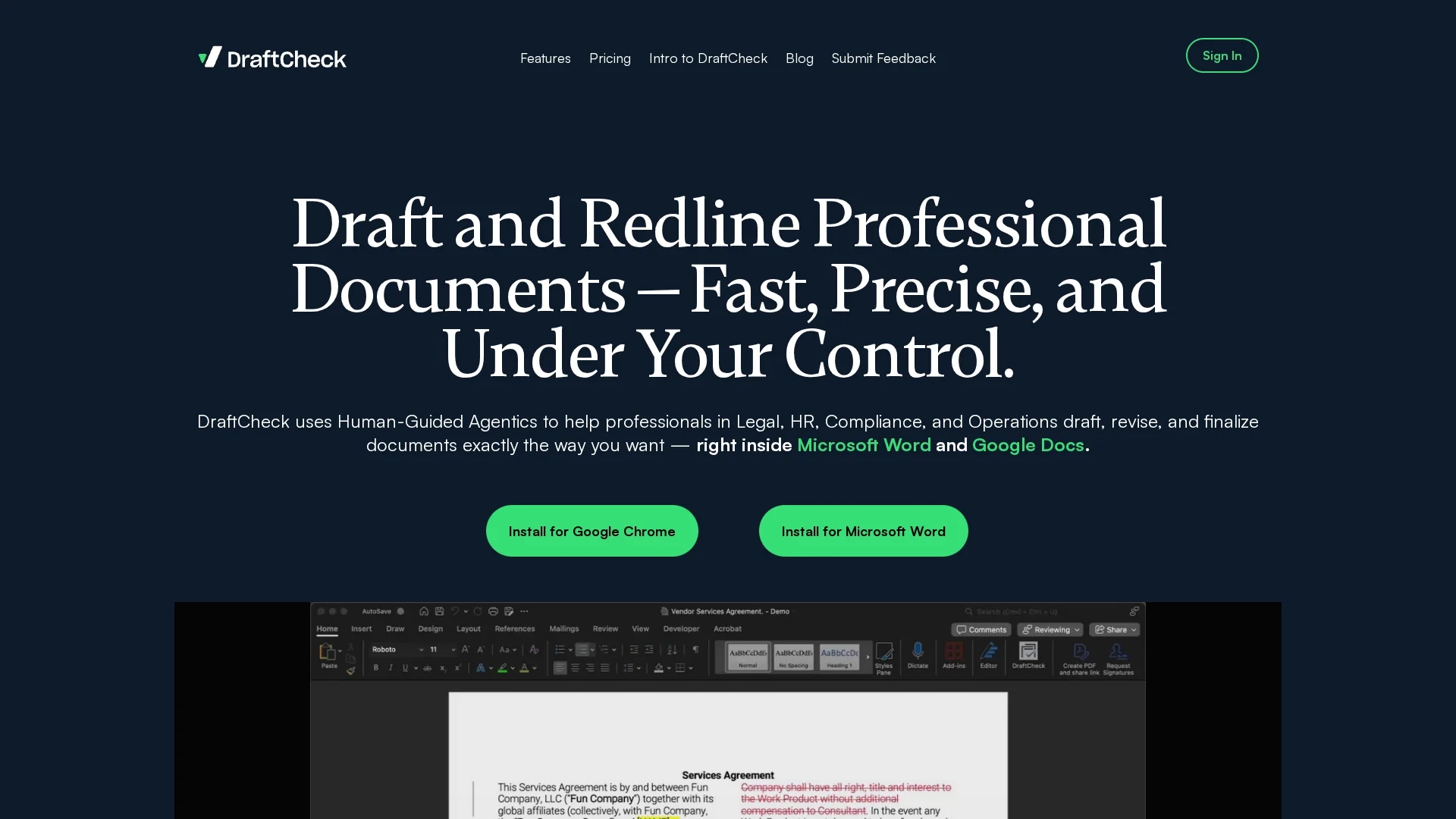 draftcheck homepage