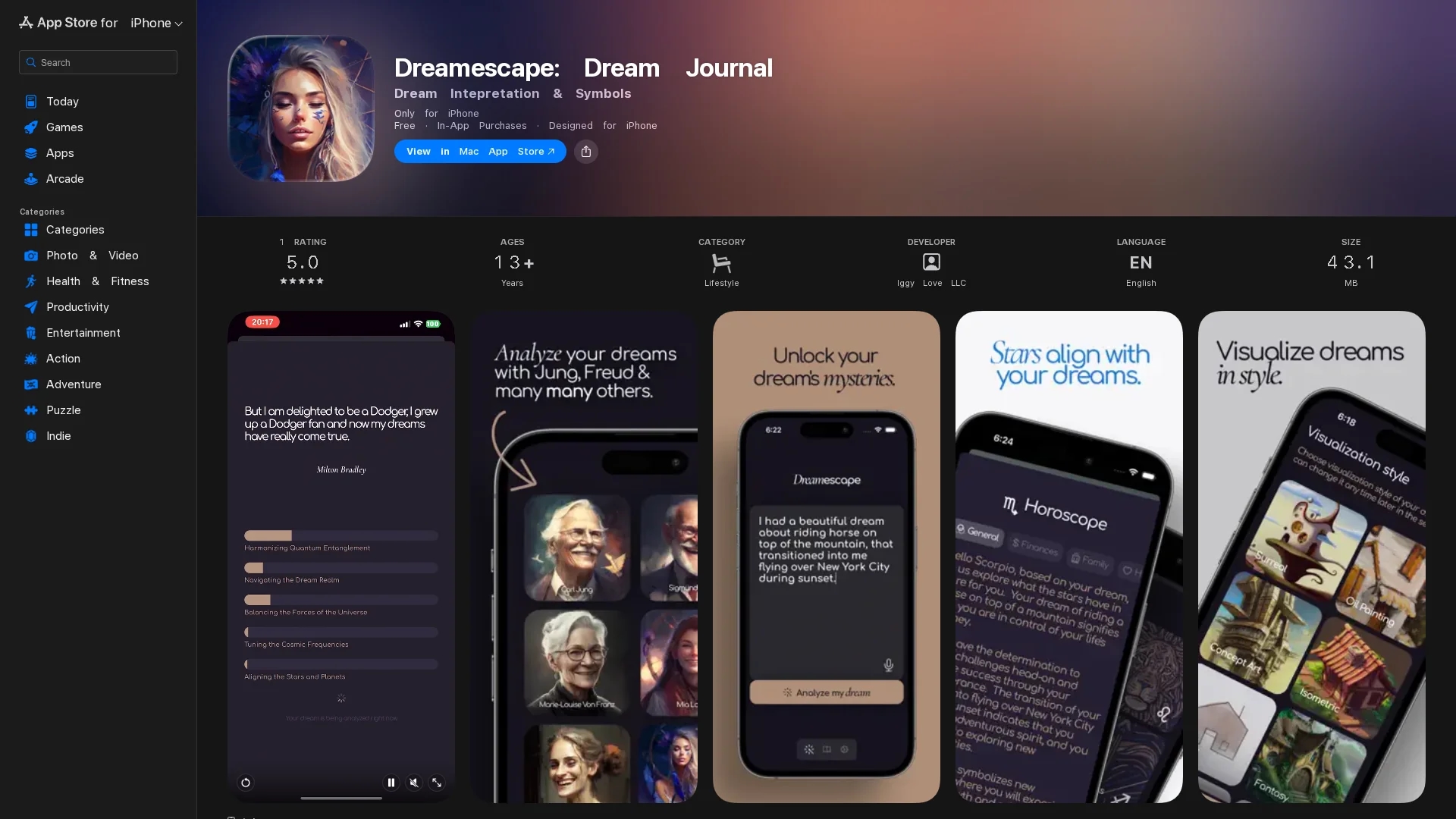 dreamescape homepage