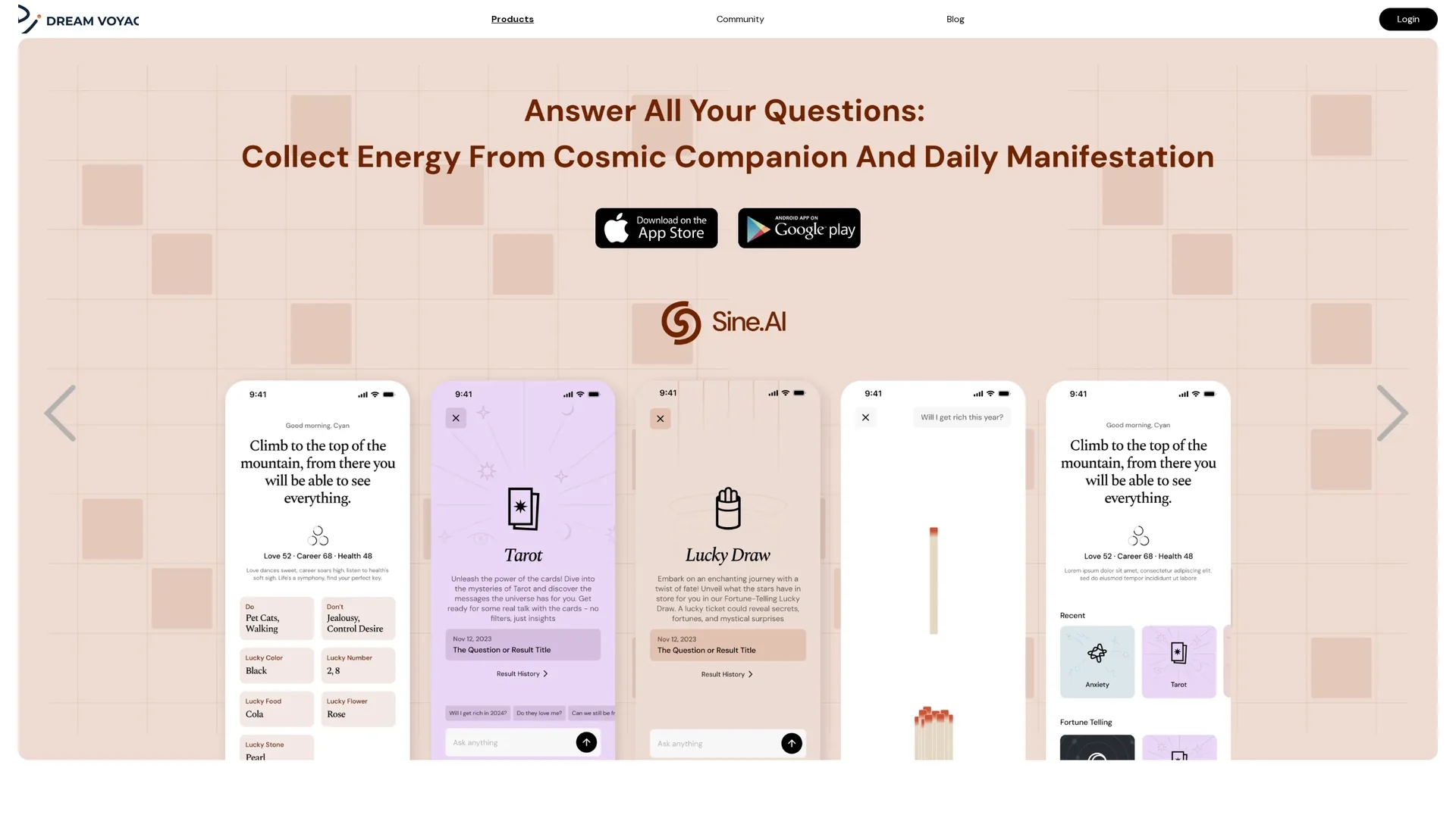 dreamore-ai homepage
