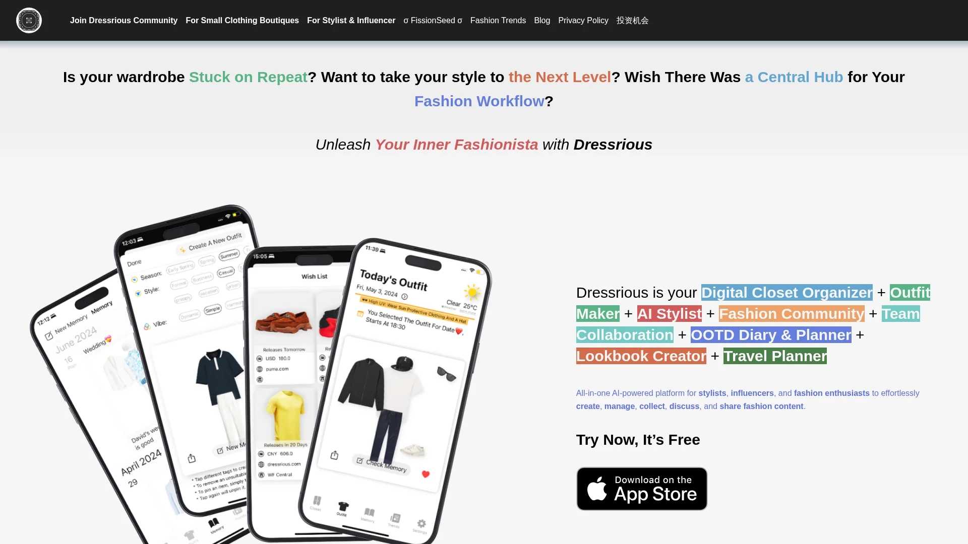 dressrious homepage