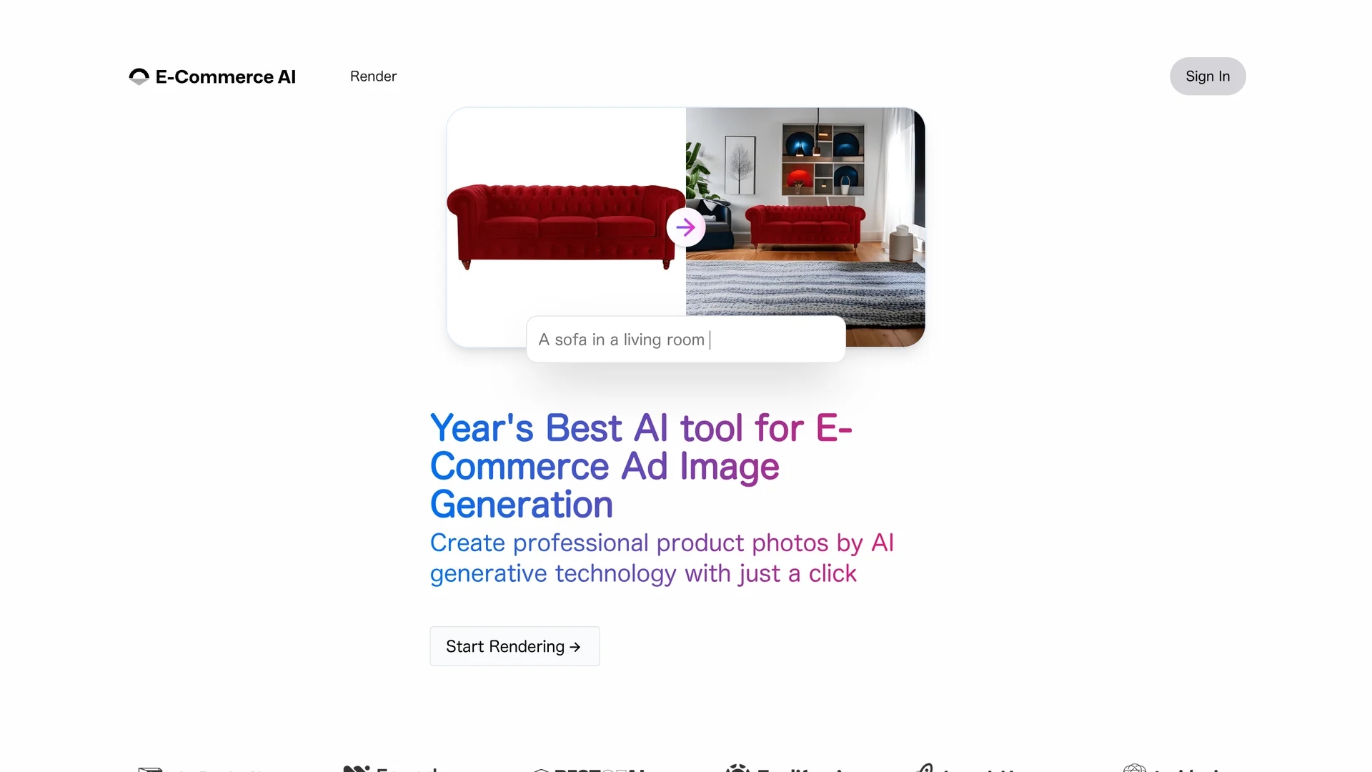 e-commerce-ai homepage