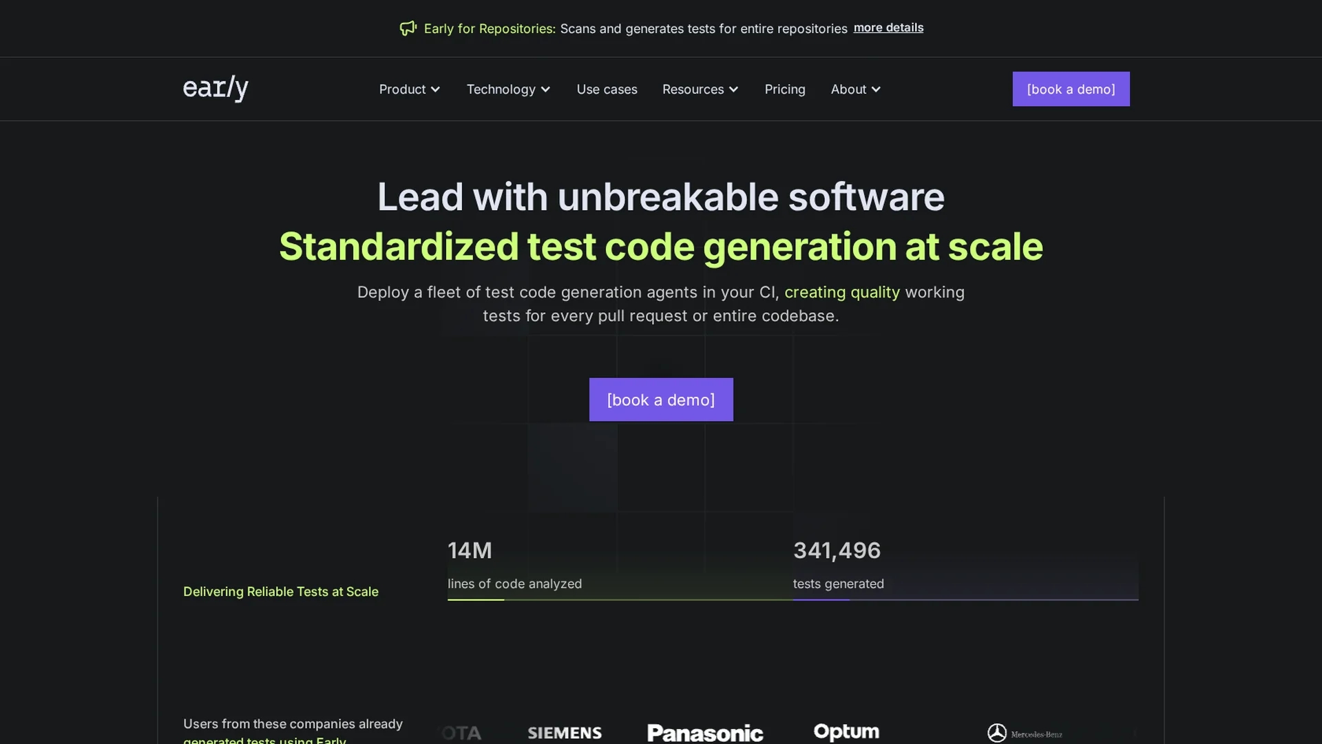 earlyai homepage