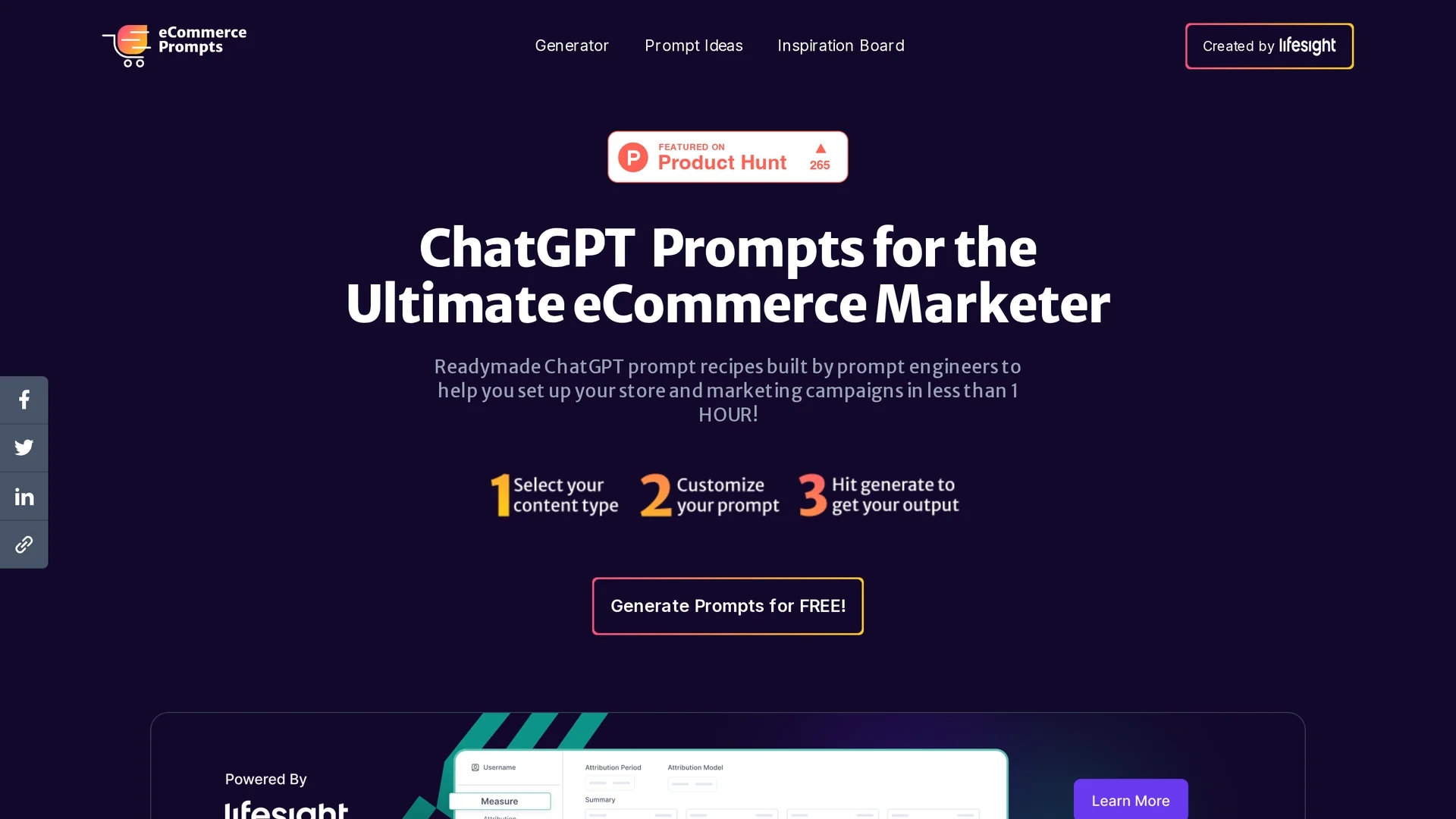 ecommerce-prompt-generator homepage