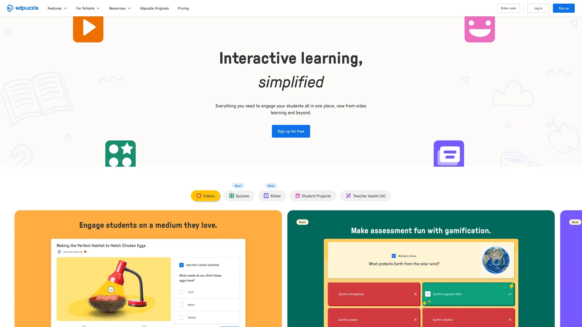 edpuzzle homepage