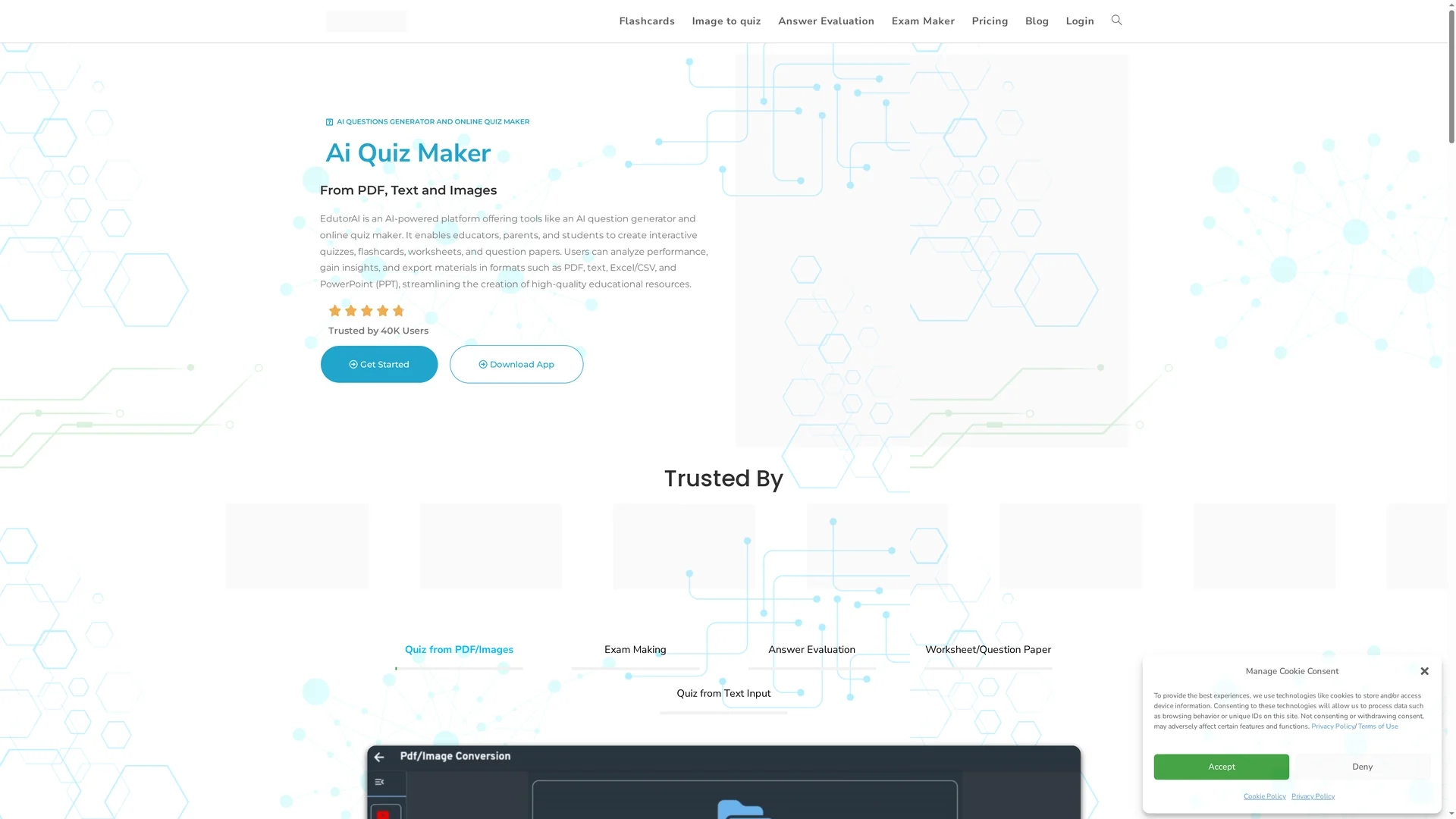 edutor-ai homepage