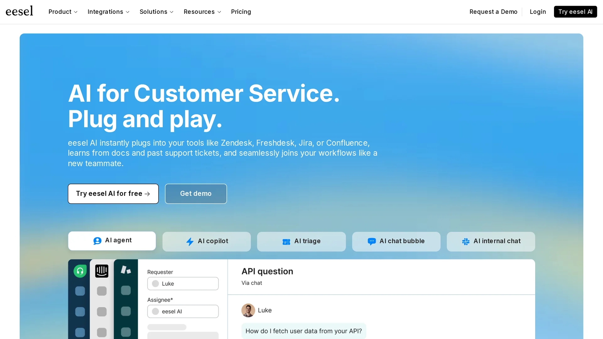 eesel-ai homepage