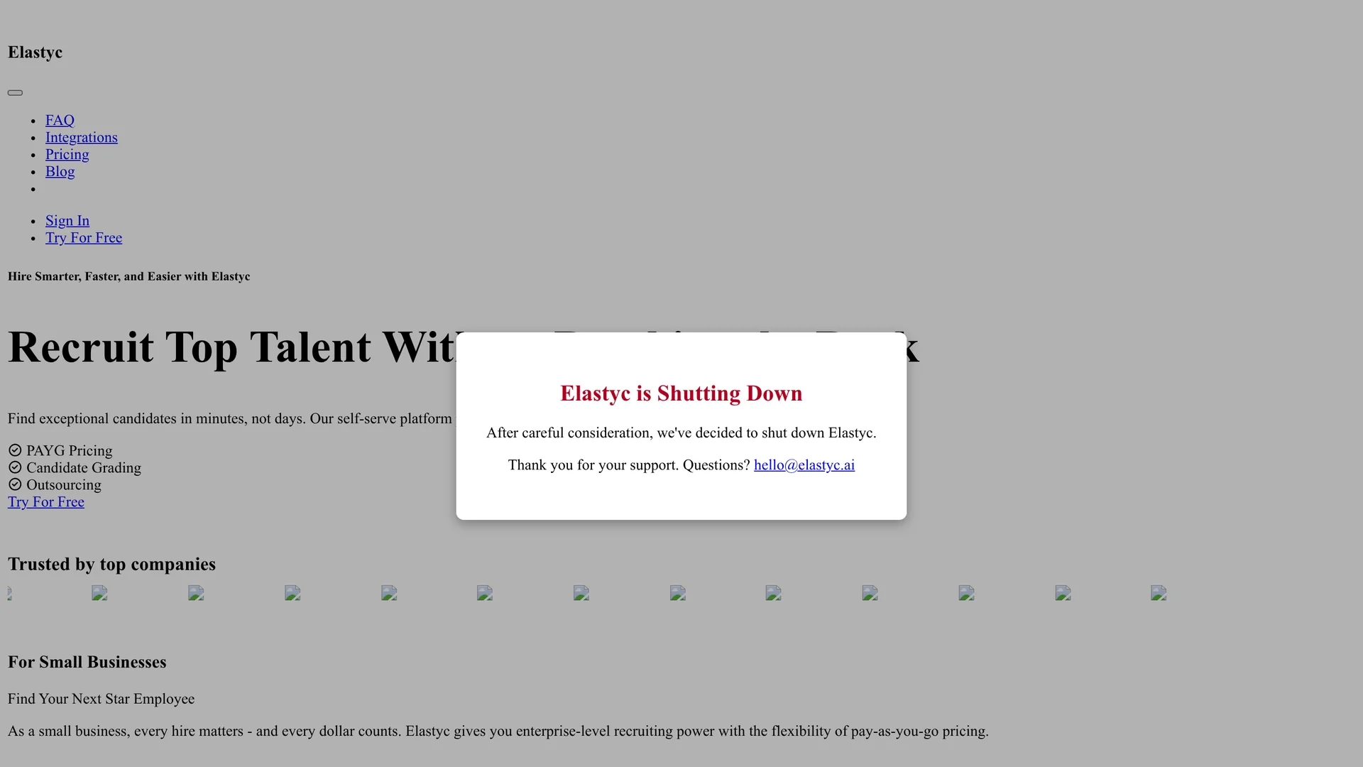 elastyc homepage
