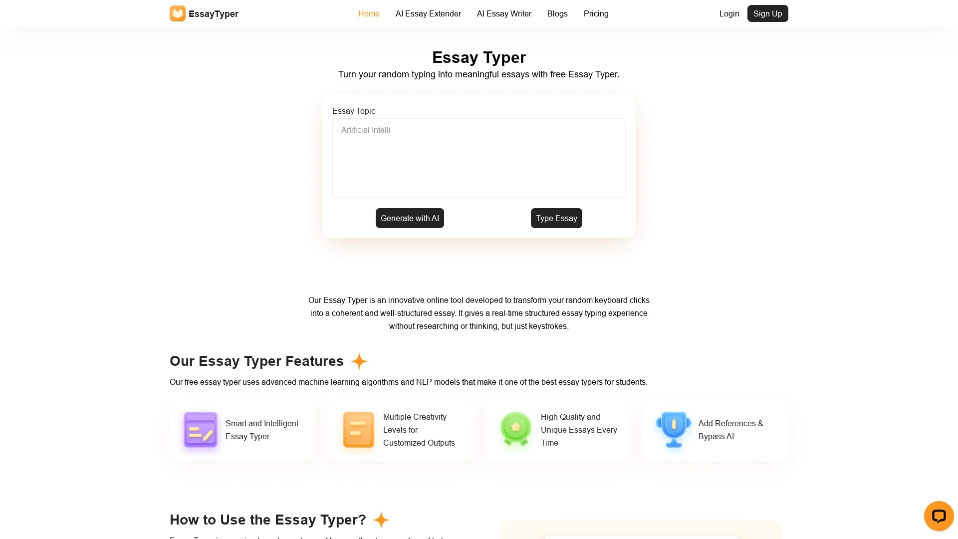 essay-typer homepage