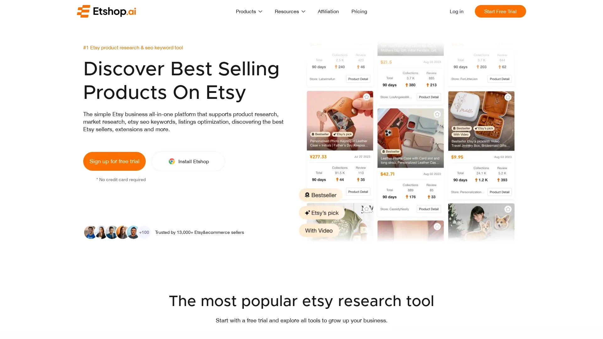 etshop homepage